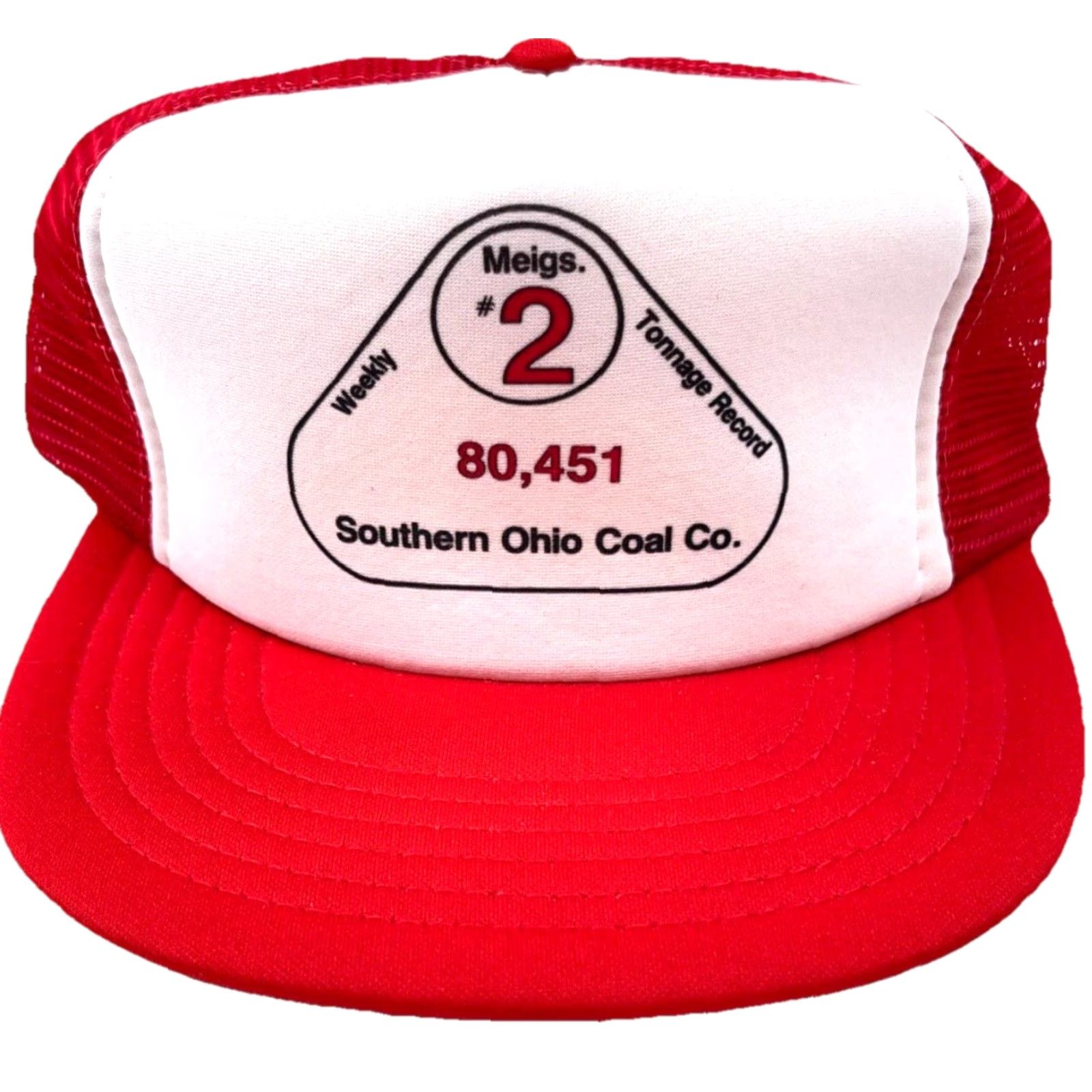 Coal VINTAGE Spex Trucker Hat Cap Snap Back Red 80s 90s Mining Miner Workwear Casual Mens Size ONE SIZE - 2 Thumbnail