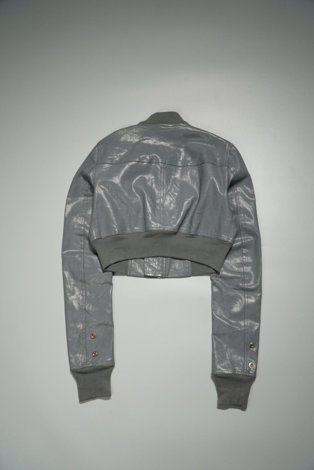 Rick Owens Rick Owens Girders Cropped Bomber Jacket in Silver-Tone Size S / US 4 / IT 40 - 2 Thumbnail