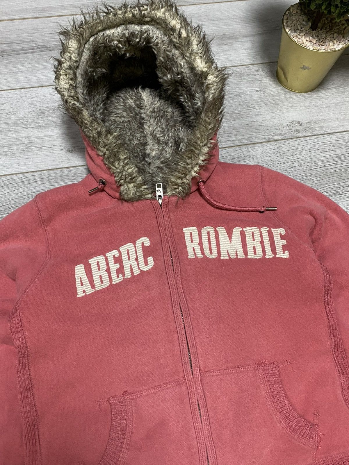 Abercrombie & Fitch Abercrombie & Fitch fur zip hoodie spell out big logo Size L / US 10 / IT 46 - 3 Thumbnail