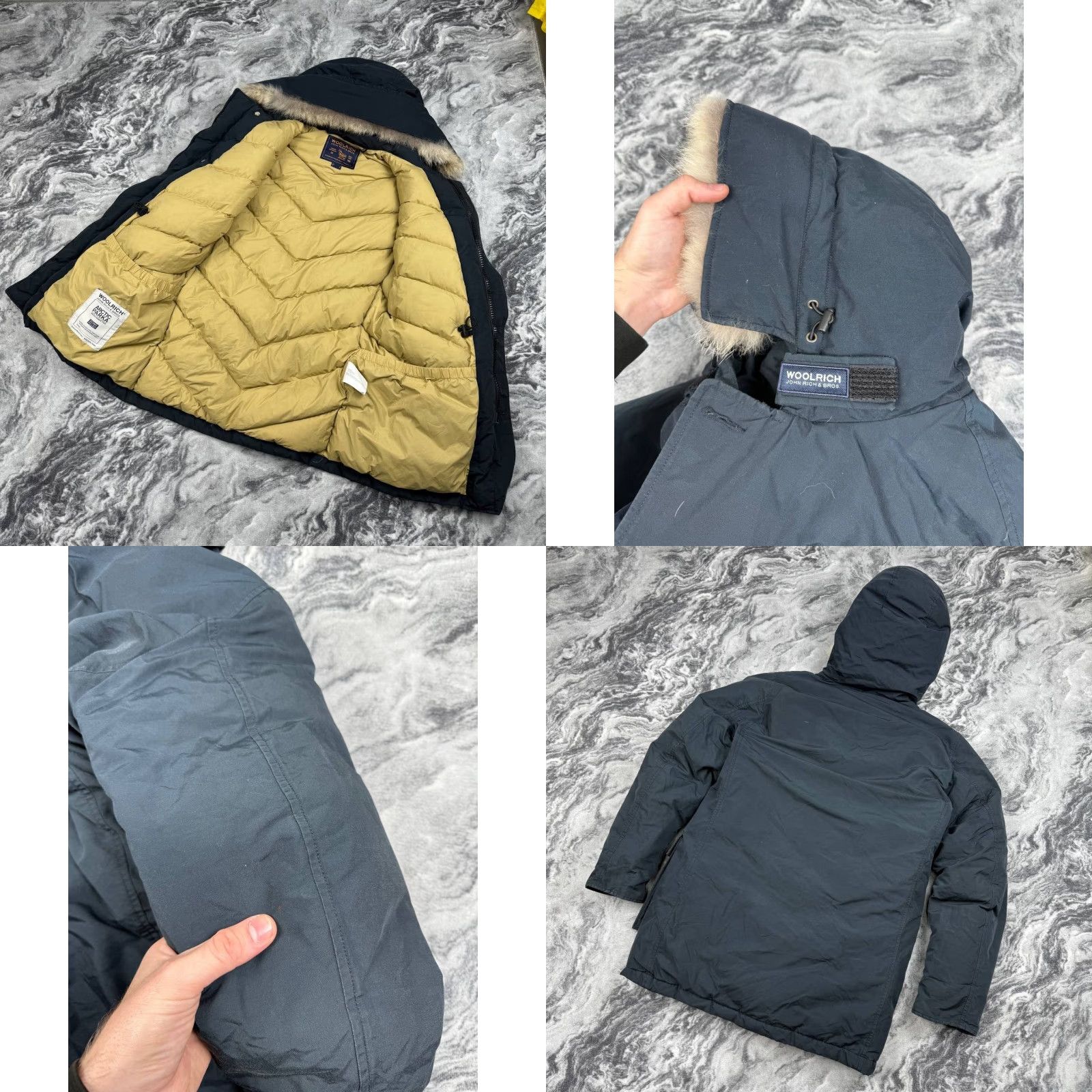 Vintage VINTAGE Woolrich Jacket Parka Hooded Down Woolrich Arctic Men's S Black Size US S / EU 44-46 / 1 - 9 Thumbnail