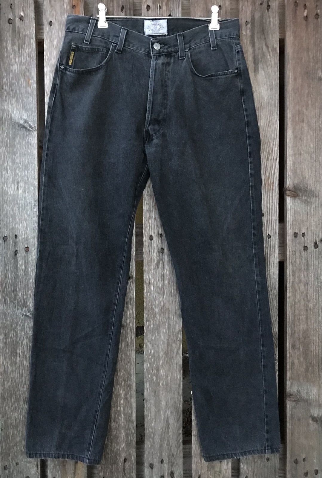 Armani × Giorgio Armani × Vintage VTG 90s Armani Jeans Pin Logo Basic Denim Size US 32 / EU 48 - 2 Thumbnail
