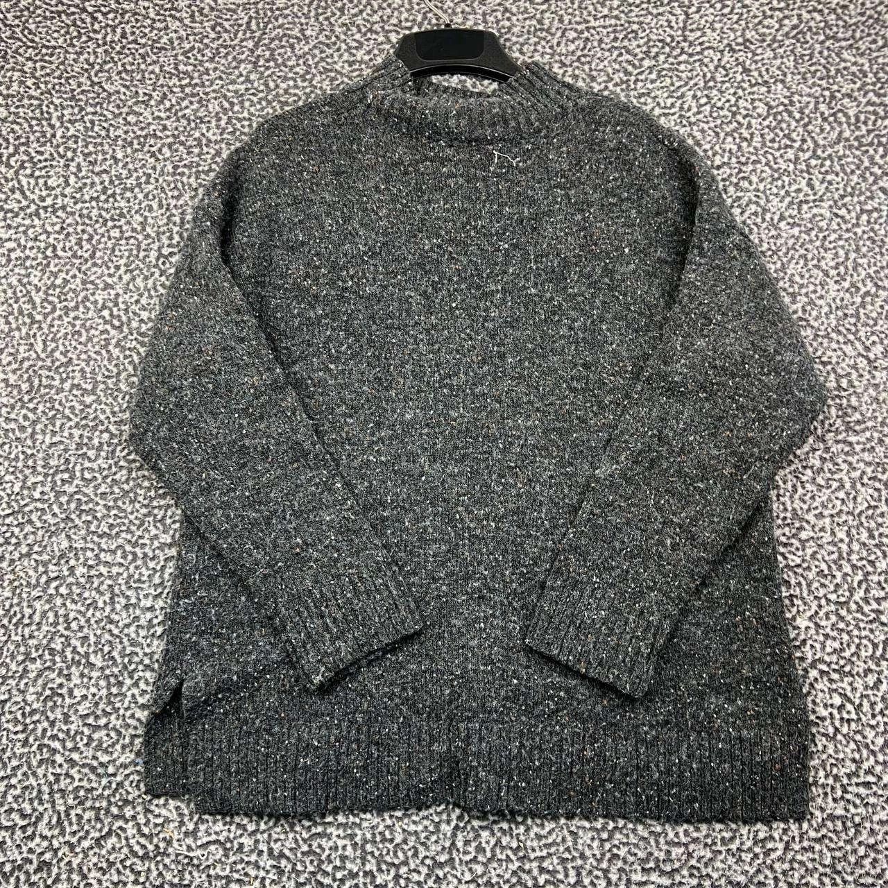 Other Well Worn Sweater Women Large Gray Speckled Knit Mock Neck Size L / US 10 / IT 46 - 1 Thumbnail