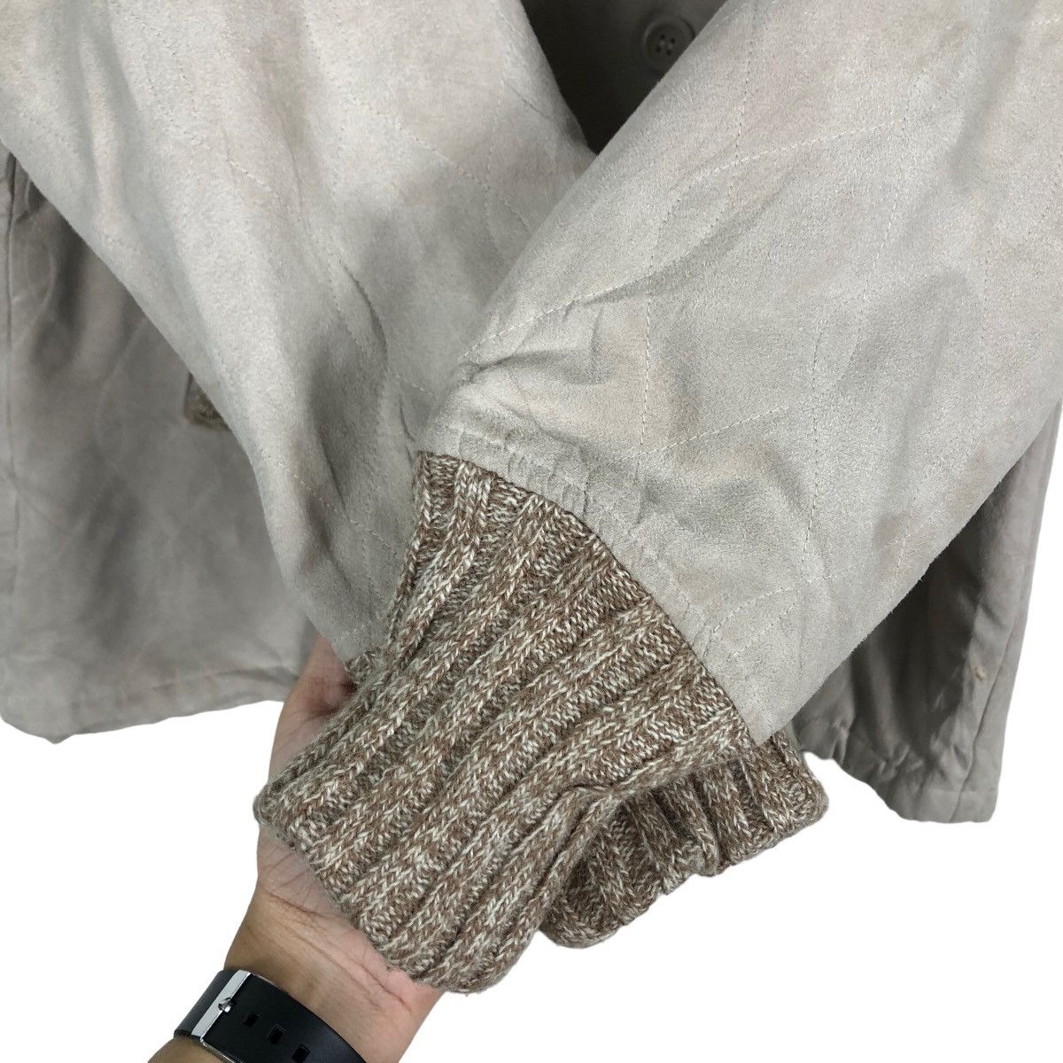 Japanese Brand 🔥Beaux-Arts Quilted Jacket Mink Fur Collar Size US L / EU 52-54 / 3 - 12 Thumbnail
