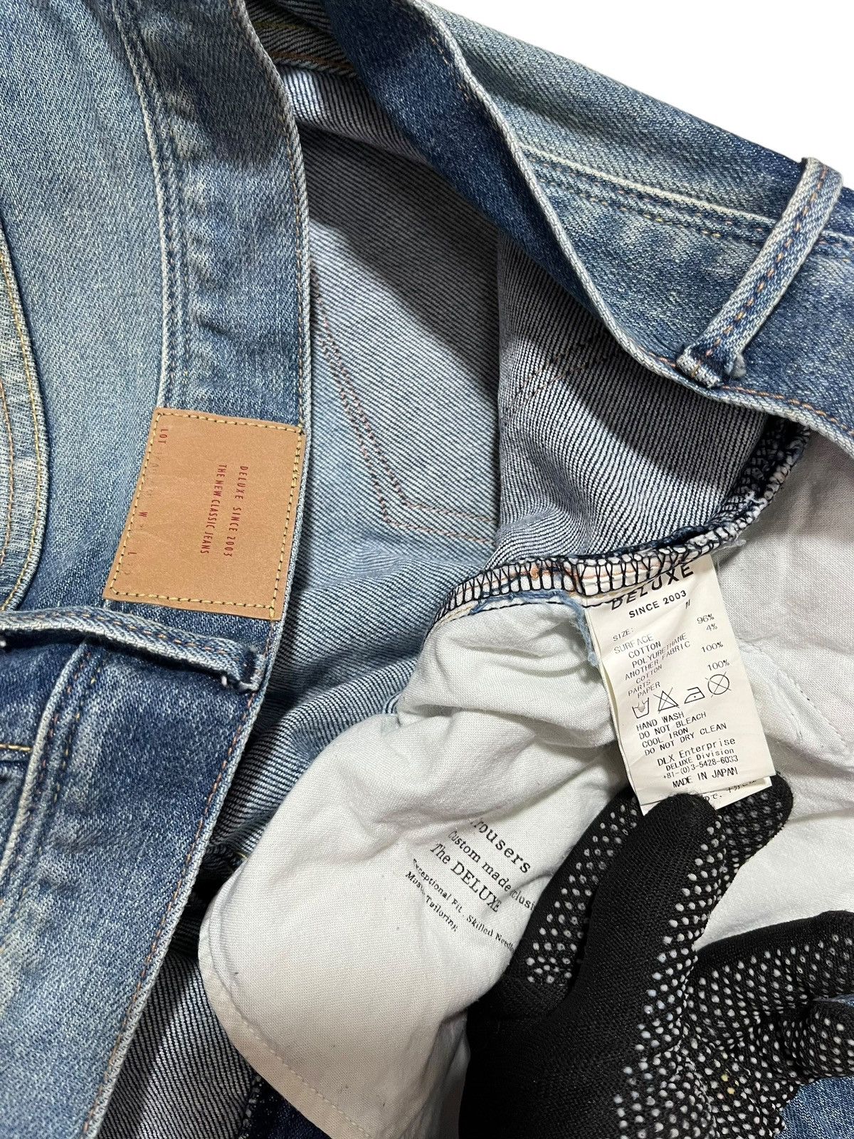 DELUXE × Japanese Brand × Vintage DELUXE JAPANESE BRAND DISTRESS DESIGN JEANS Size US 33 - 7 Thumbnail