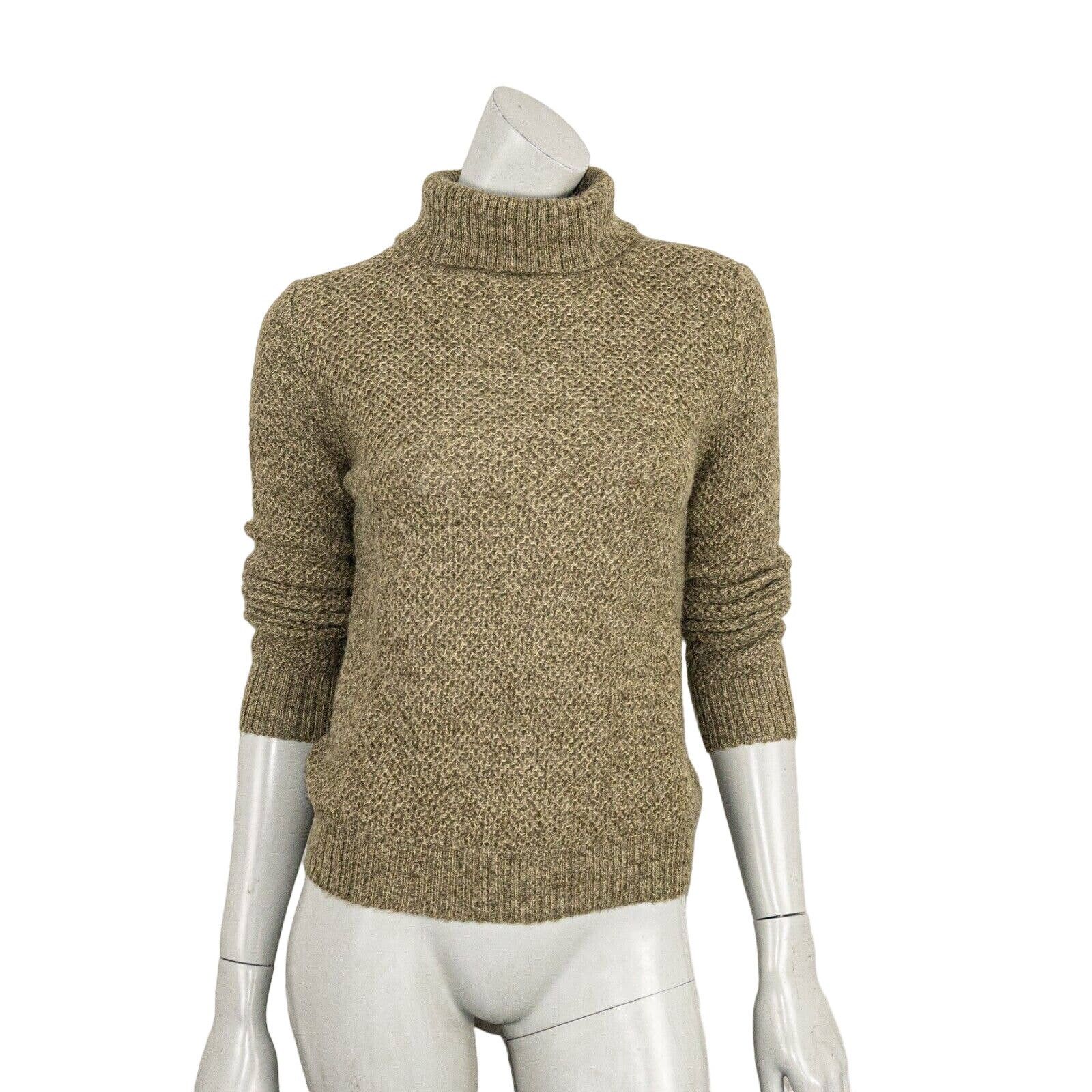 St. John ST. JOHN Turtleneck Pullover Sweater in Olive Green Knit Size S / US 4 / IT 40 - 5 Thumbnail
