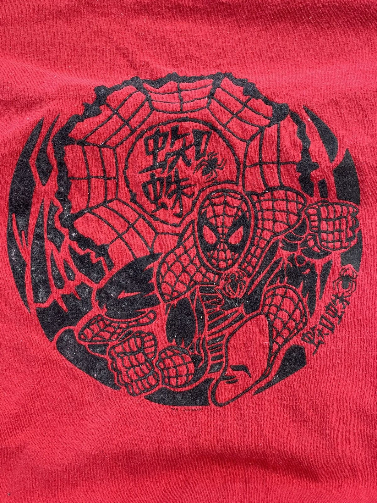 Changes Vintage Rare 90s Spiderman Chinese Kanji Tee single stitch Size US XL / EU 56 / 4 - 2 Thumbnail