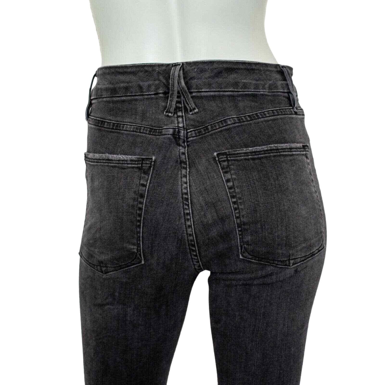Good American GOOD AMERICAN Good Waist Denim Jeans Destressed Ripped Wash Size 26" / US 2 / IT 38 - 10 Thumbnail
