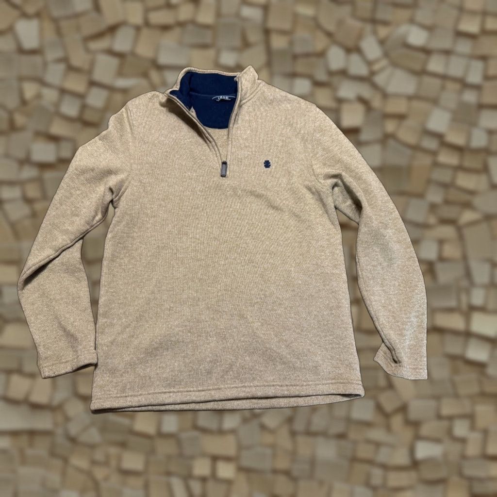 Izod IZOD Sweater Men’s Size Small Tan 1/4 Zipper Pullover Long Sleeve Casual Knits Size US S / EU 44-46 / 1 - 1 Thumbnail