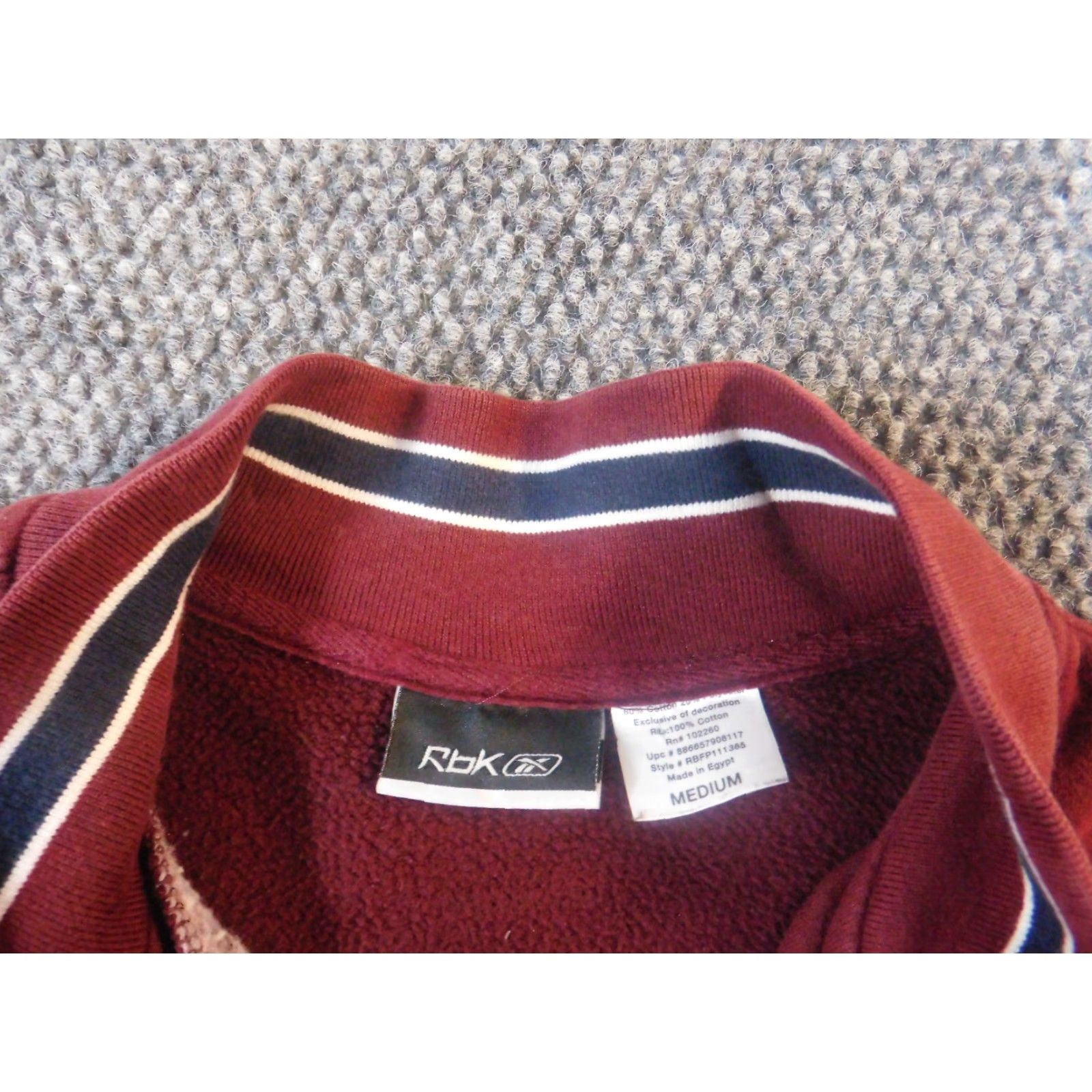 Reebok Reebok Sweater Mens Crew Neck Long Sleeve Red 1/4 Zip Pullover Modern Knitted Cotton Vintage No Size US M / EU 48-50 / 2 - 5 Thumbnail