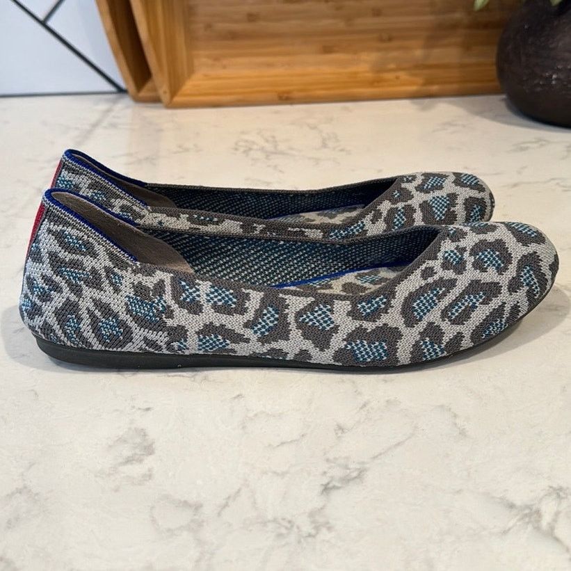 Other Rothy’s Flat Smoke Gray Spotted Leopard Print Round Toe sz 7 Size US 7 / IT 37 - 1 Thumbnail