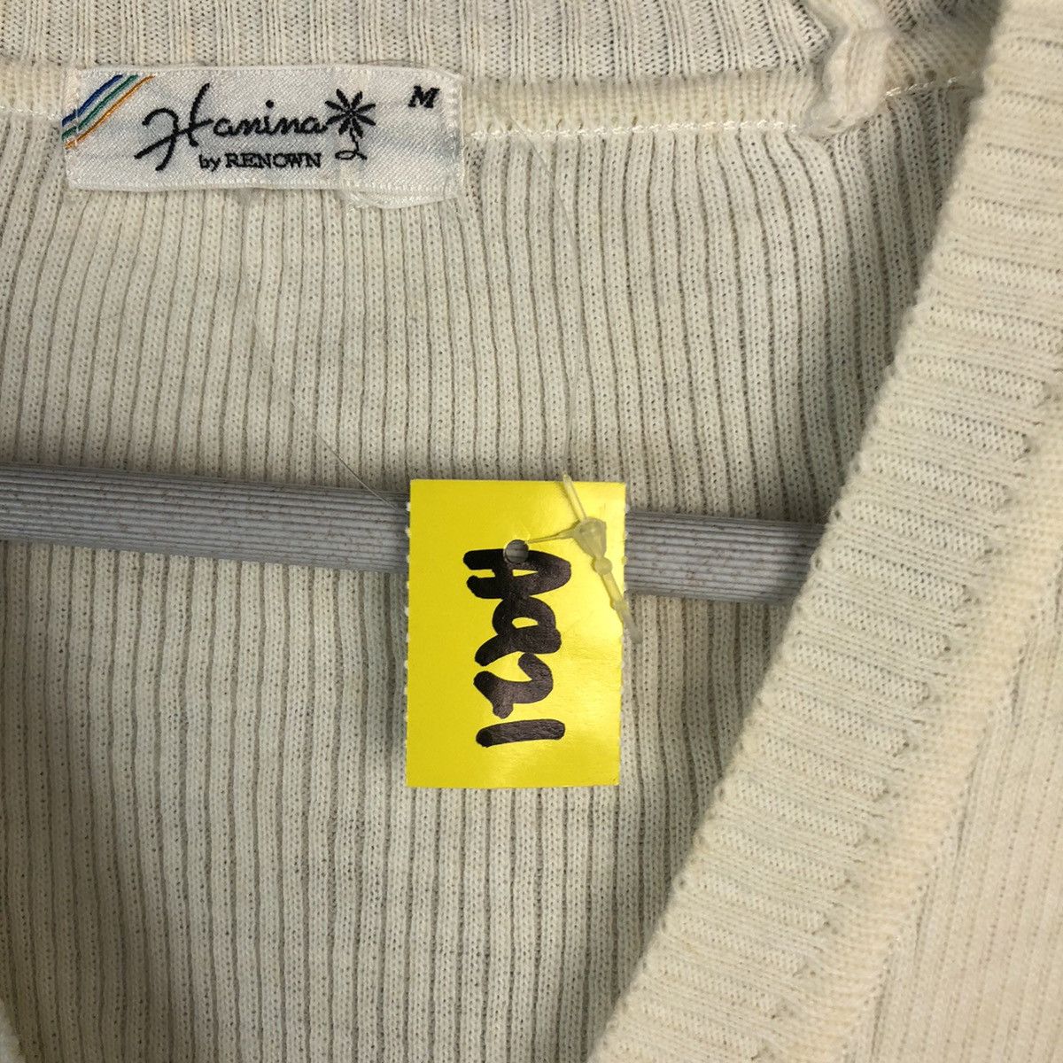 Homespun Knitwear × Japanese Brand Hamina White Knitwear cardigan vintage japan #A921 Size M / US 6-8 / IT 42-44 - 9 Thumbnail