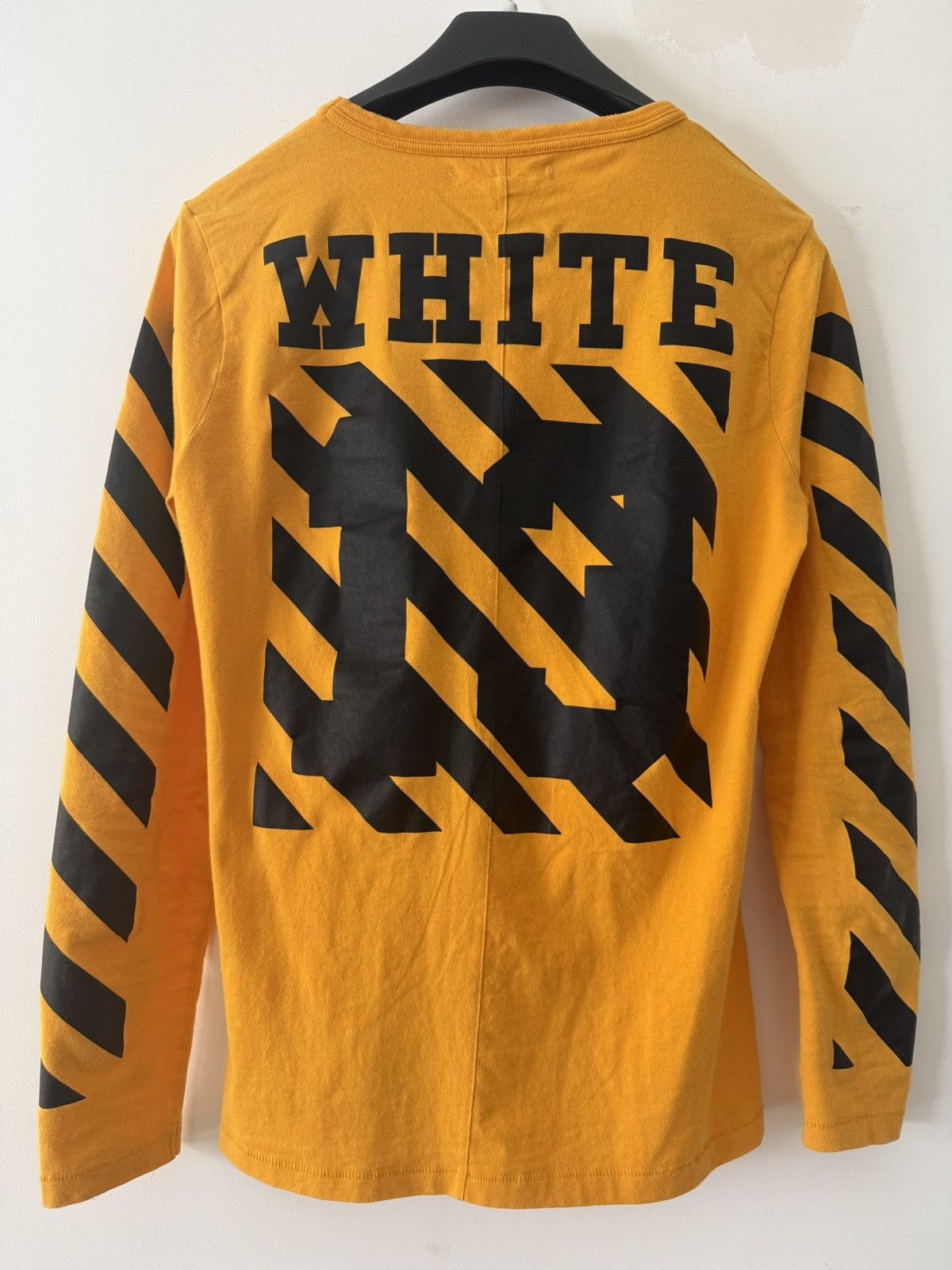 Off-White 2014 Off-White C/O VIRGIL 13 Stripe Print Yellow Mens XS S Size US S / EU 44-46 / 1 - 14 Thumbnail