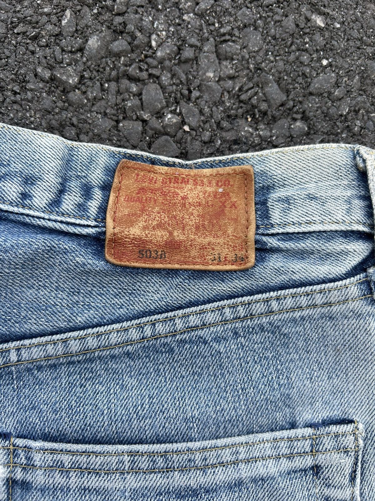 Kapital Thrashed Vintage Levis big E Selvedge Denim Jeans Size US 30 / EU 46 - 18 Thumbnail