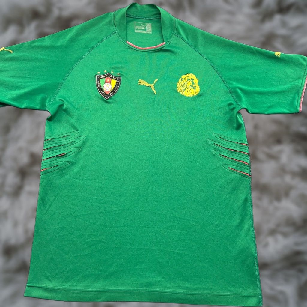 Puma PUMA Cameroon 2004 2005 2006 Home Football Jersey Mens Medium Green Short Sleeve Pullover Round Neck Quick Dry Athletic Jersey Size US M / EU 48-50 / 2 - 1 Thumbnail