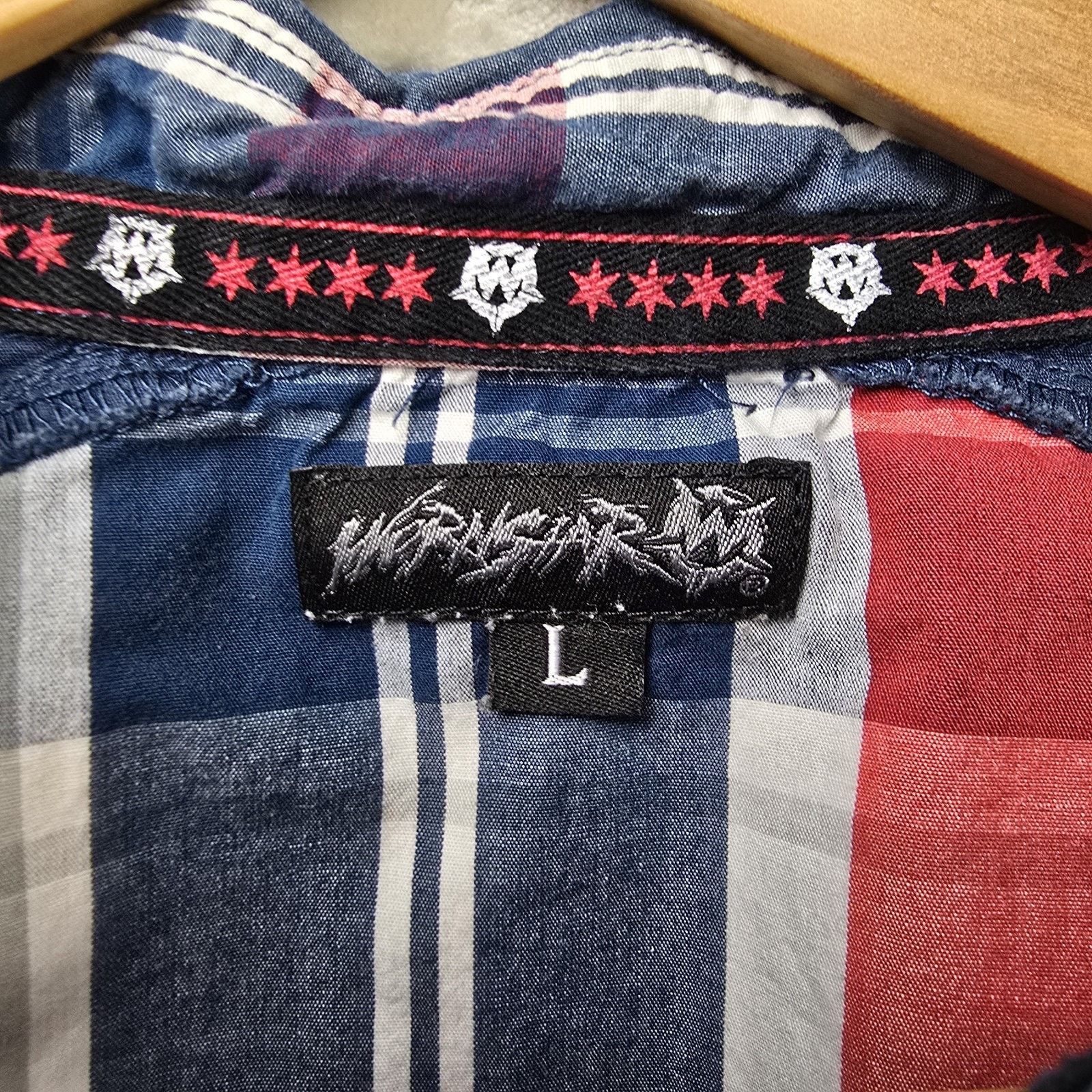 Other Wornstar Western Button Up Shirt Large Plaid Metal Buttons Size US L / EU 52-54 / 3 - 10 Thumbnail