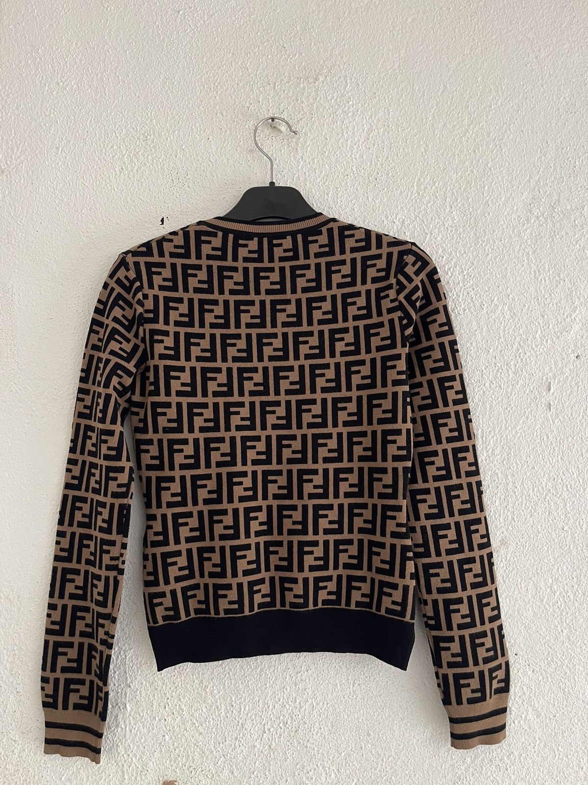 Fendi Fendi Viscose Sweater FF Jacquard Monogram Jumper Size S / US 4 / IT 40 - 4 Thumbnail