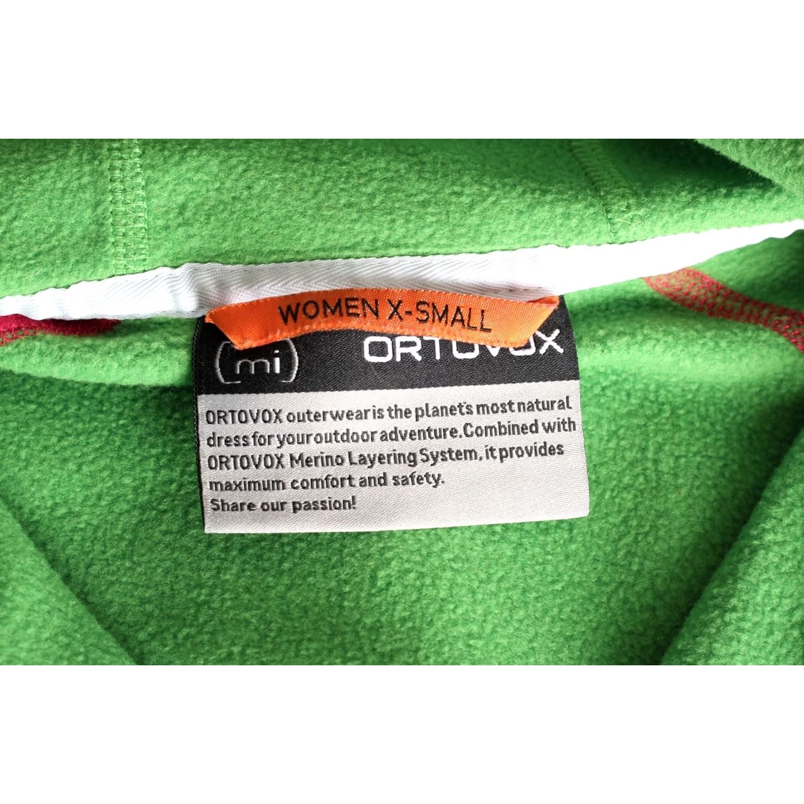 ORTOVOX Ortovox Shirt Womens XS Green Merino Inside Half Zip Hoodie Sweatshirt Women Size VR3187 Size XS / US 0-2 / IT 36-38 - 6 Thumbnail