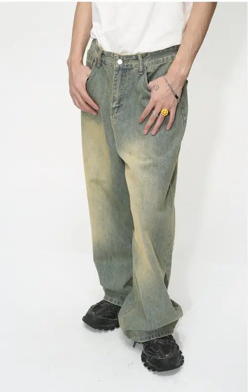 Japanese Brand × Jean Washed distressed loose vintage gradient jeans Size US 32 / EU 48 - 4 Thumbnail