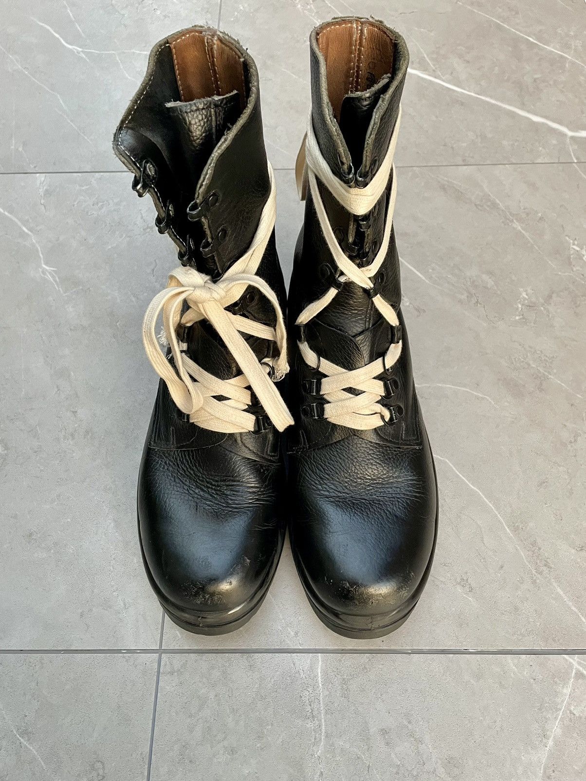 Vintage 1970s Vintage Military Black Leather Combat Boots Size US 8 / EU 41 - 8 Thumbnail