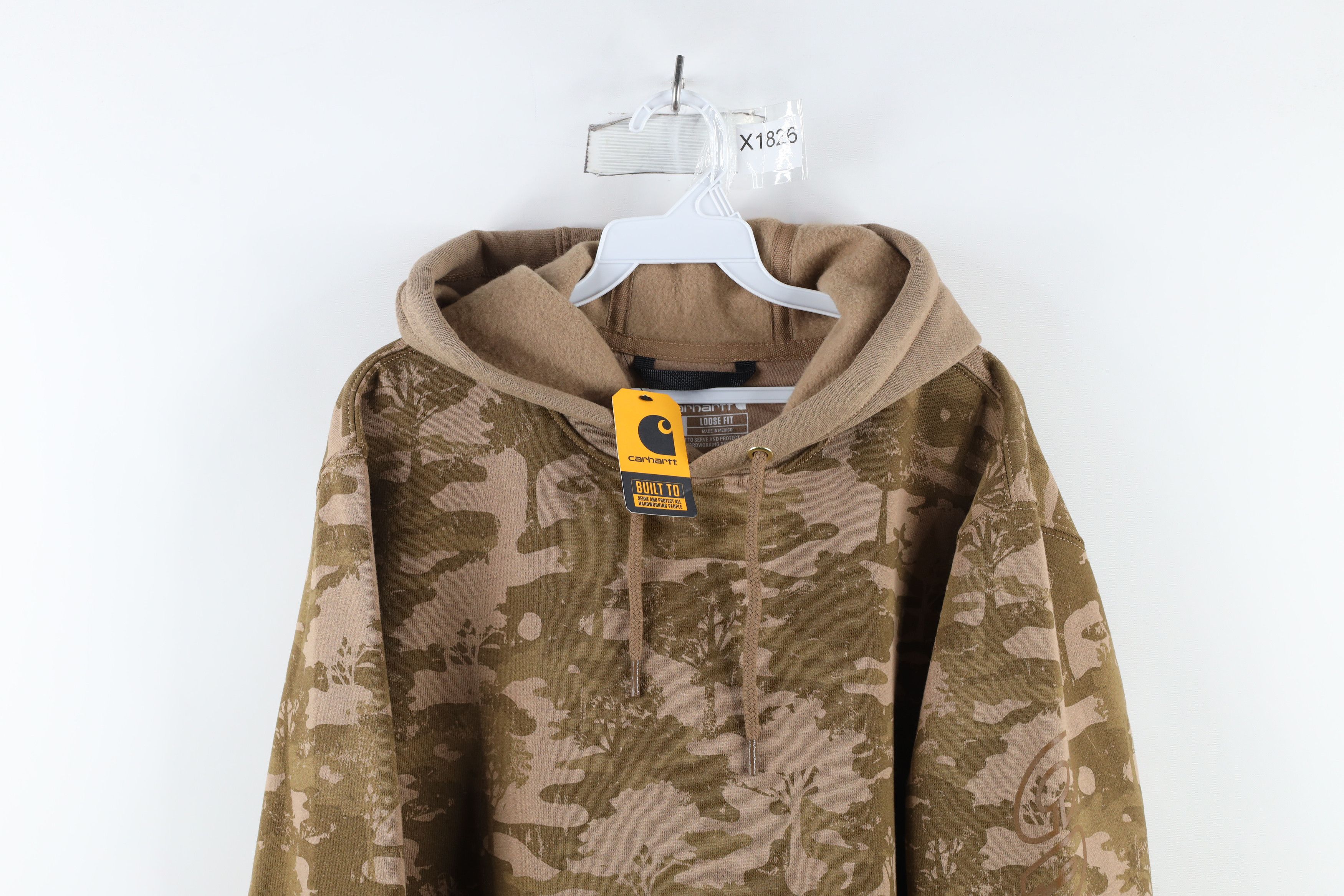 Carhartt × Vintage New Carhartt Spell Out Camouflage Hoodie Sweatshirt Brown Size US S / EU 44-46 / 1 - 2 Thumbnail