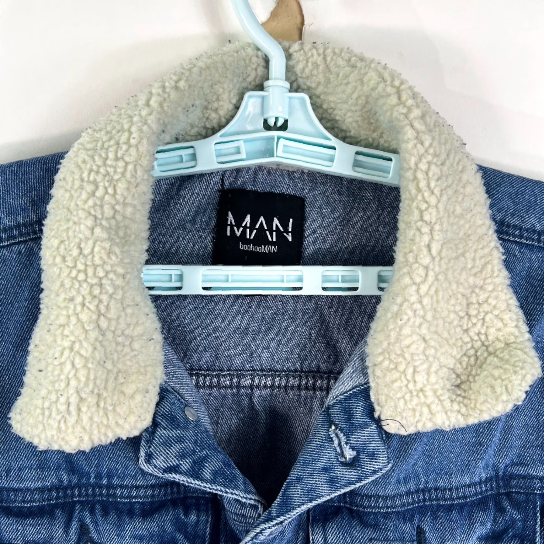 Boohoo VINTAGE Boohoo Denim Jacket Denim Sherpa Collar Jacket Women's S Blue - Boohoo Jacket, Denim, Womens, Small, Blue, 90s, Casualwear Size S / US 4 / IT 40 - 3 Thumbnail