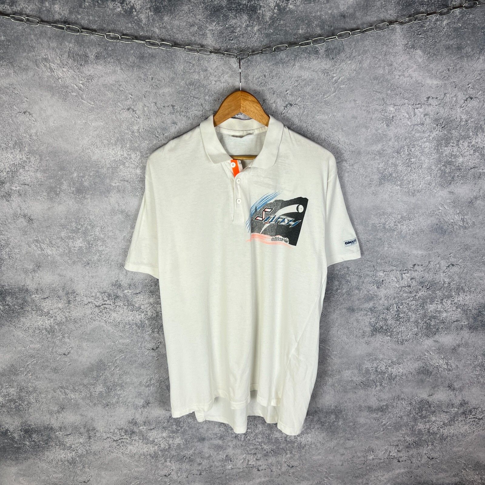 Adidas Adidas Vintage Polo Shirt Men's Size L White Short Sleeve ` Size US L / EU 52-54 / 3 - 1 Thumbnail