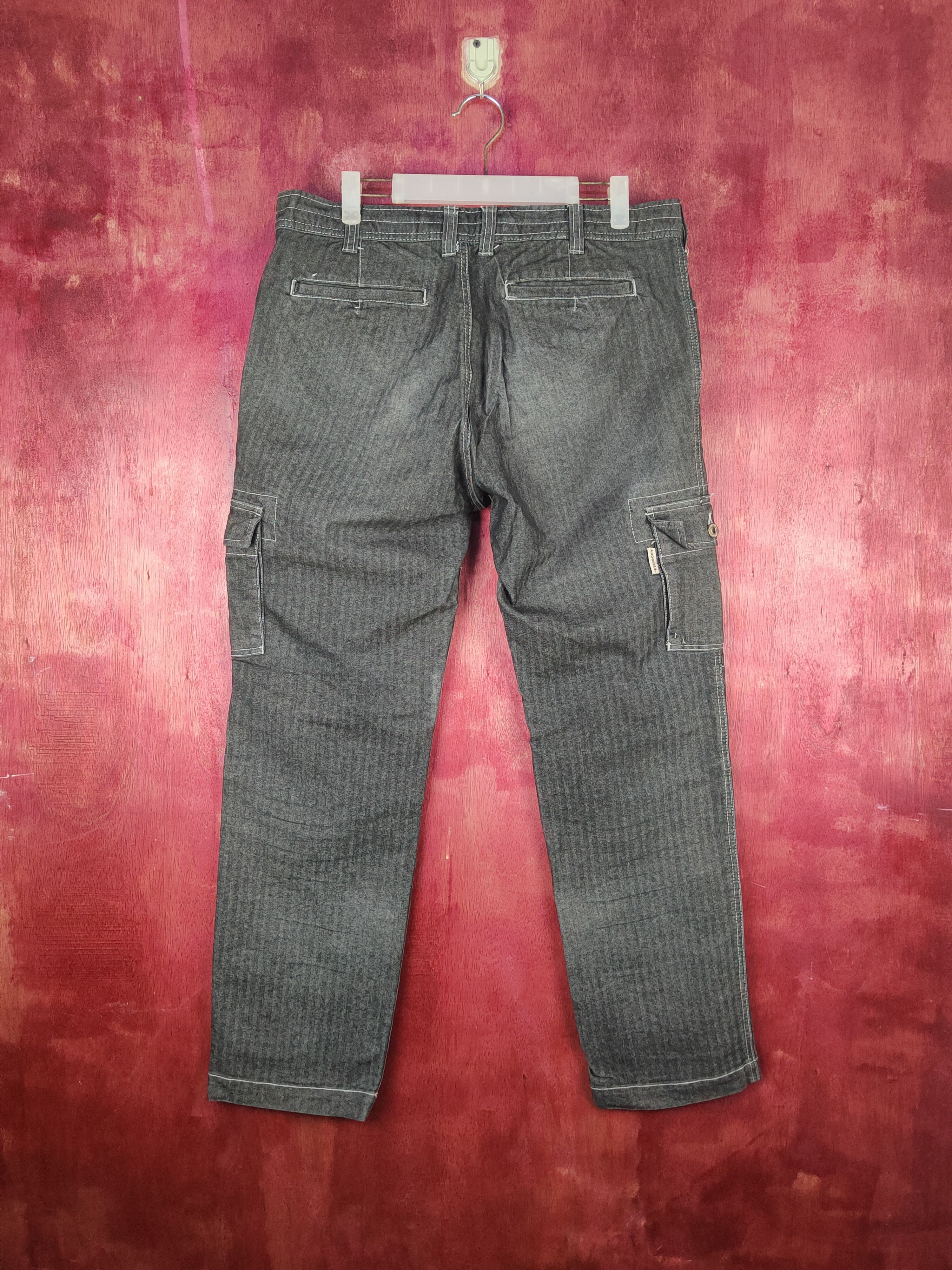 Japanese Brand Dogman Black Faded Multipocket Soft Jeans #S1877 Size US 35 - 7 Thumbnail