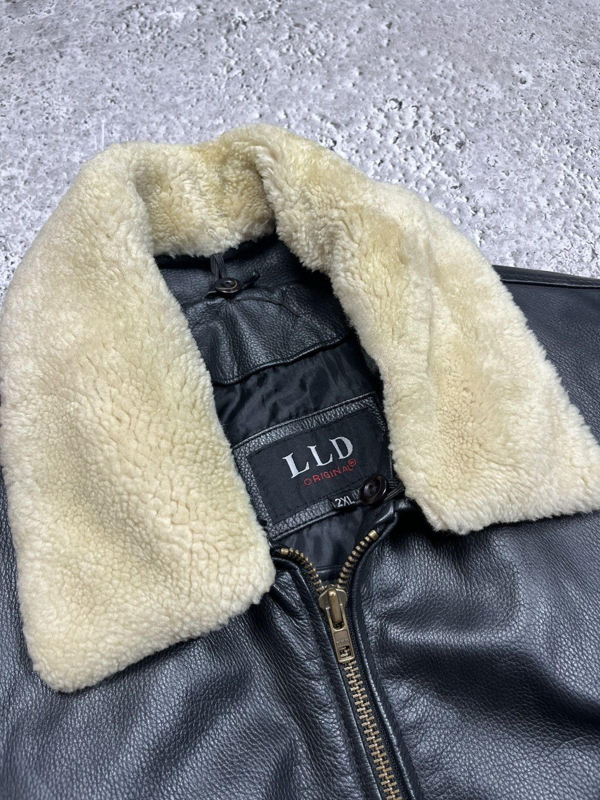 Leather Vintage Aviator Bomber Jacket Leather Shearling Collar XXL Size US XXL / EU 58 / 5 - 6 Thumbnail
