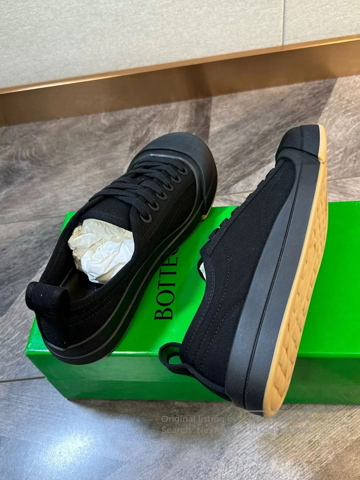 Bvlgari BV Vulcan Black Canvas Mickey Casual Shoes. Size US 7 / IT 37 - 3 Thumbnail