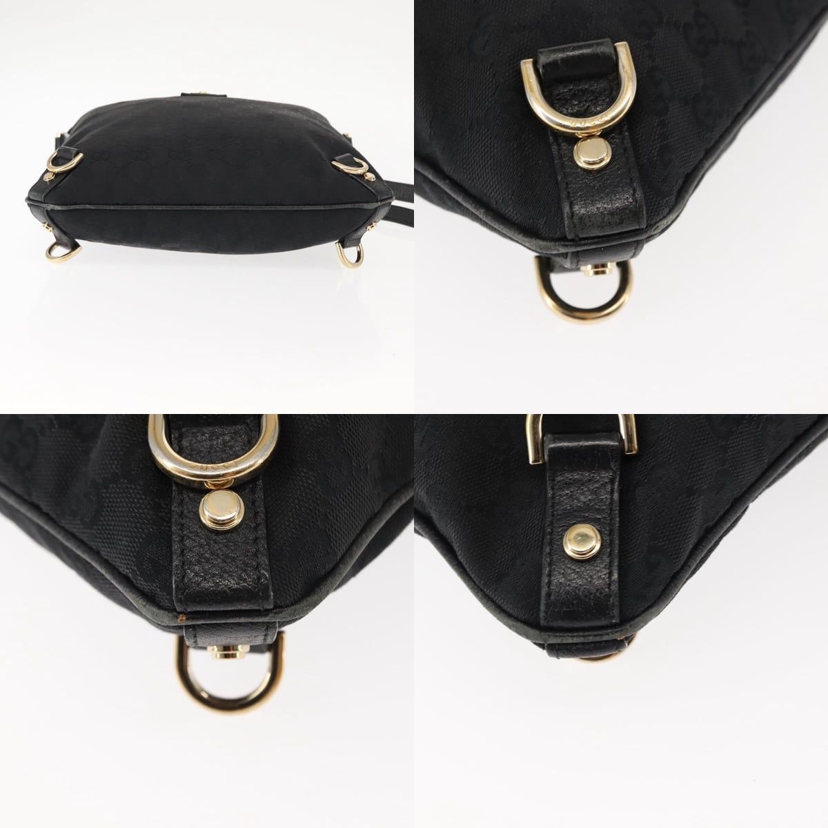 Gucci GUCCI GG Canvas Abbey Shoulder Bag Black Gold Size ONE SIZE - 10 Thumbnail