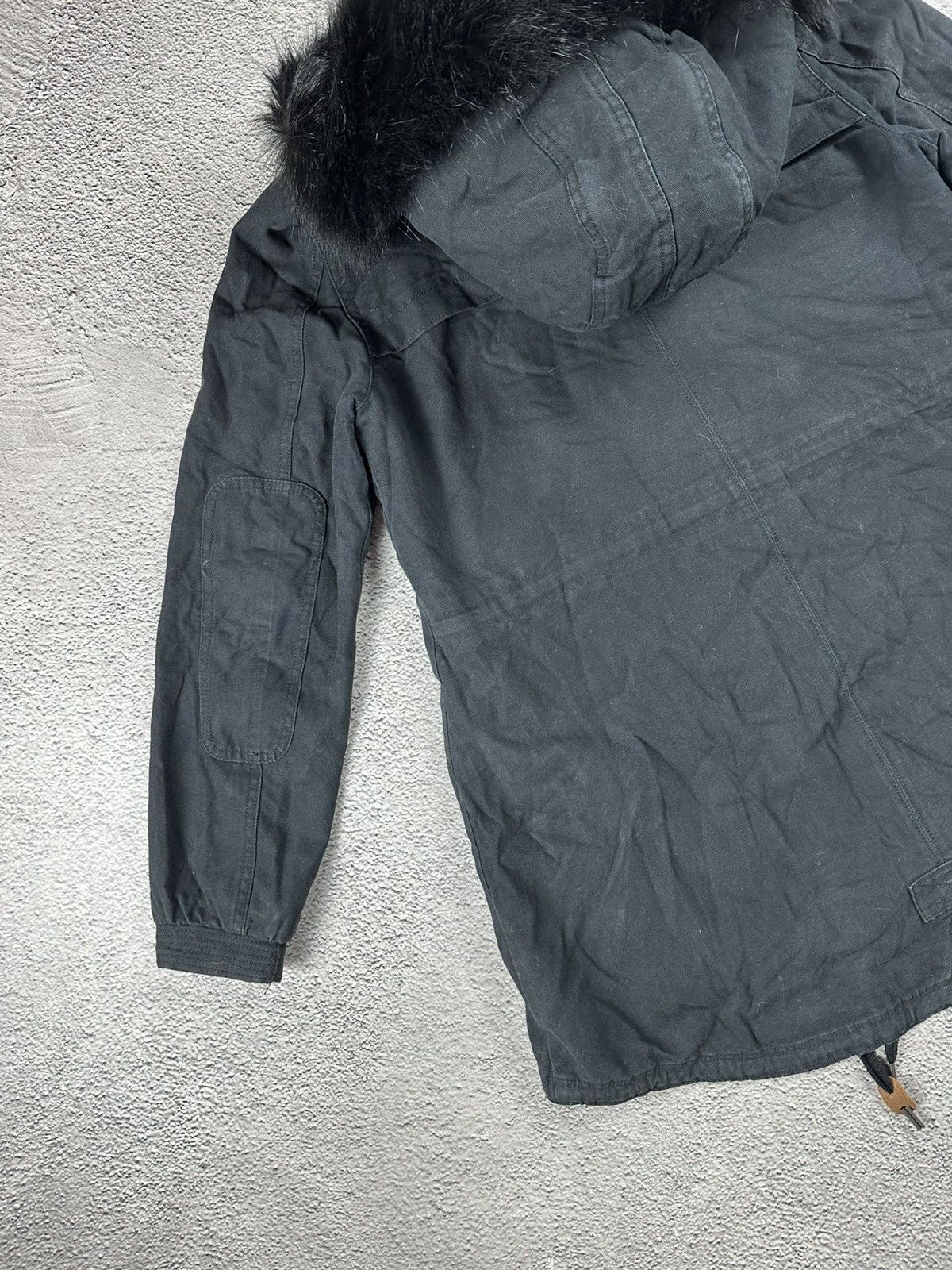 Adidas Vintage Adidas Fur Denim Jacket Faded Parkas Y2K Style Size M / US 6-8 / IT 42-44 - 6 Thumbnail