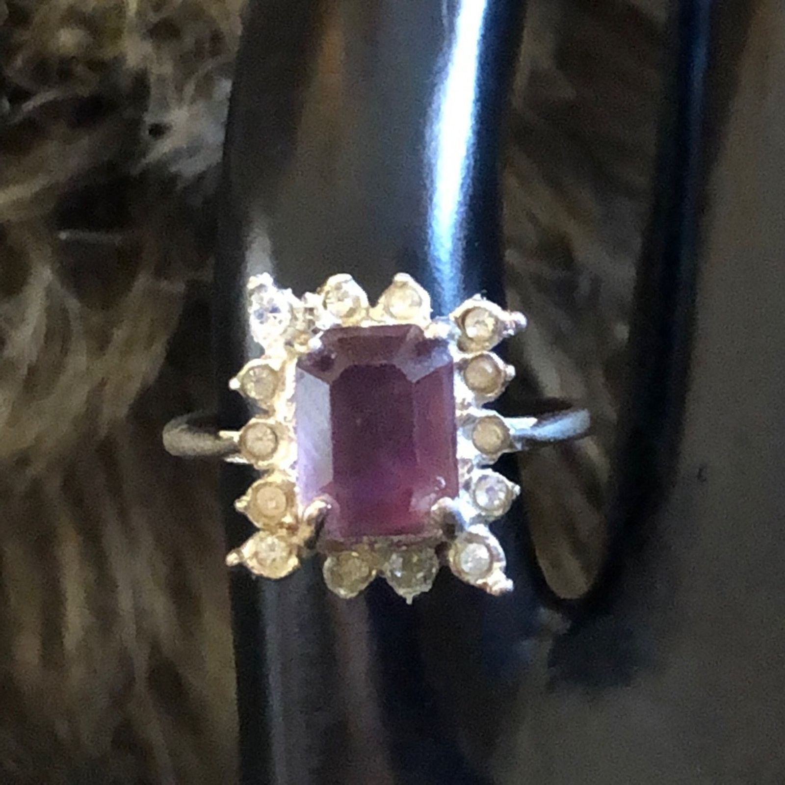 Vintage Vintage 50s Esposito emerald cut amethyst ring Size ONE SIZE - 2 Thumbnail