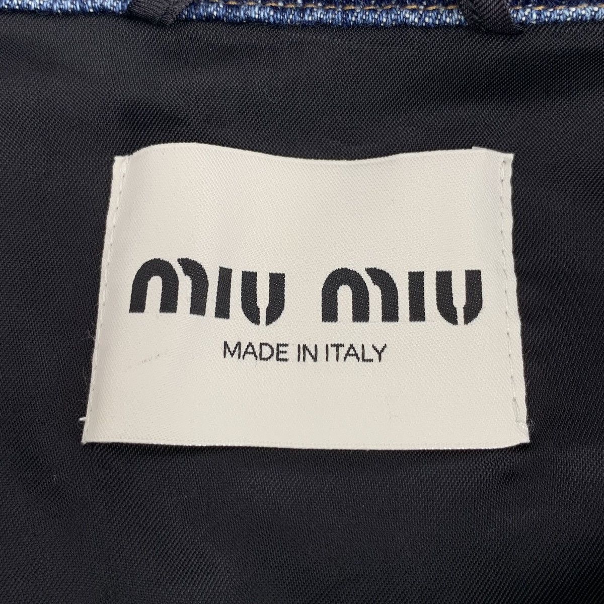 Miu Miu Miu Miu 22 blue logo monogrammed embroidered denim jacket Size M / US 6-8 / IT 42-44 - 5 Thumbnail