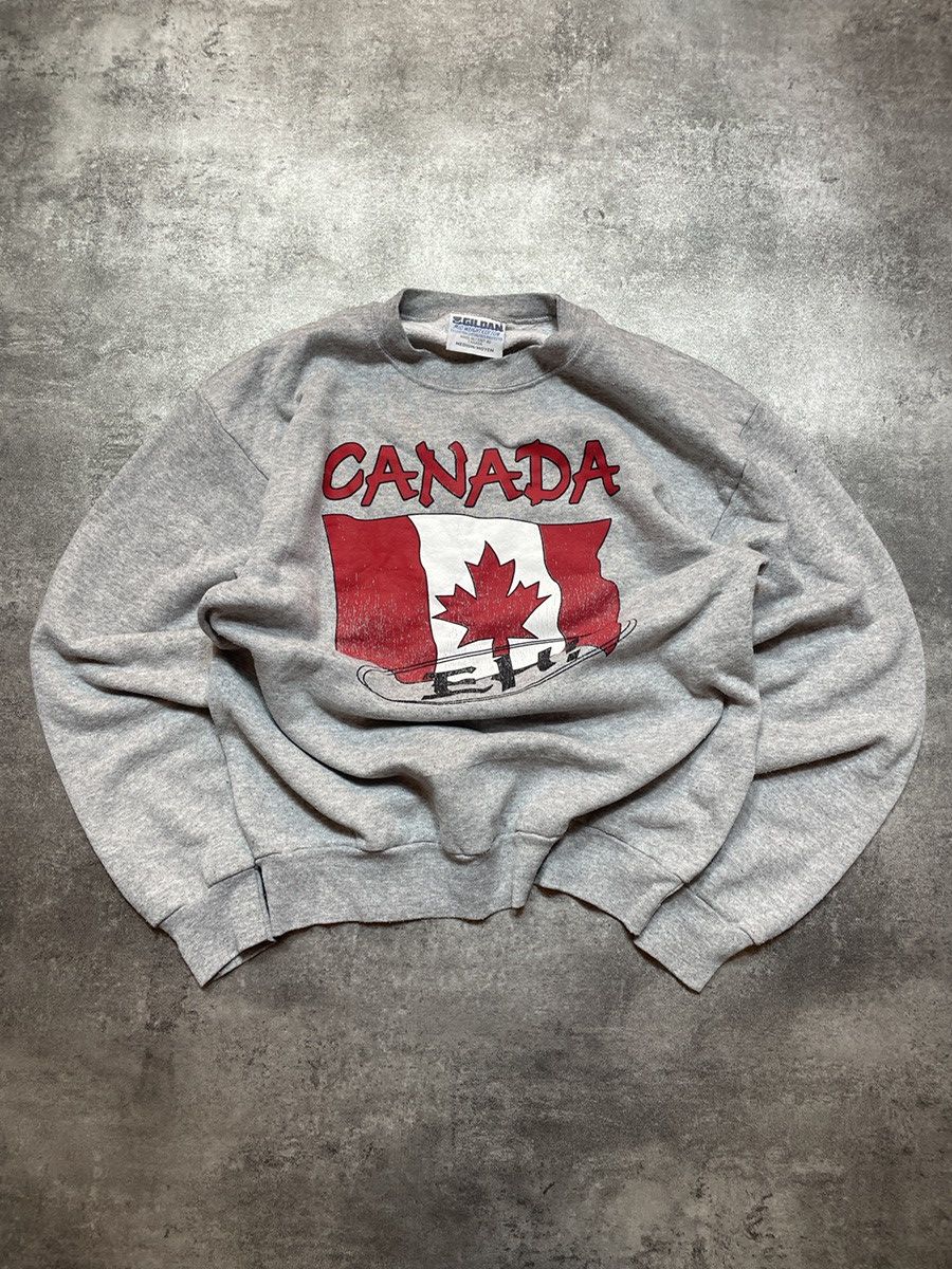 Vintage 🔥RARE🔥Vintage 90s Gildan Made In Canada Sweatshirt Boxy Size US M / EU 48-50 / 2 - 1 Thumbnail