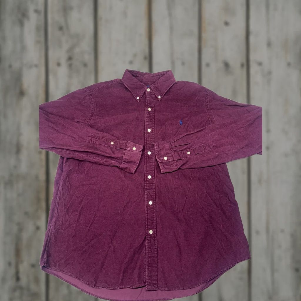Polo Ralph Lauren Polo Ralph Lauren Corduroy Button-Down Long Sleeve Shirt XL Men’s Classic Fit Red Corduroy Button-Down Embroidered Hems Size US XL / EU 56 / 4 - 1 Thumbnail