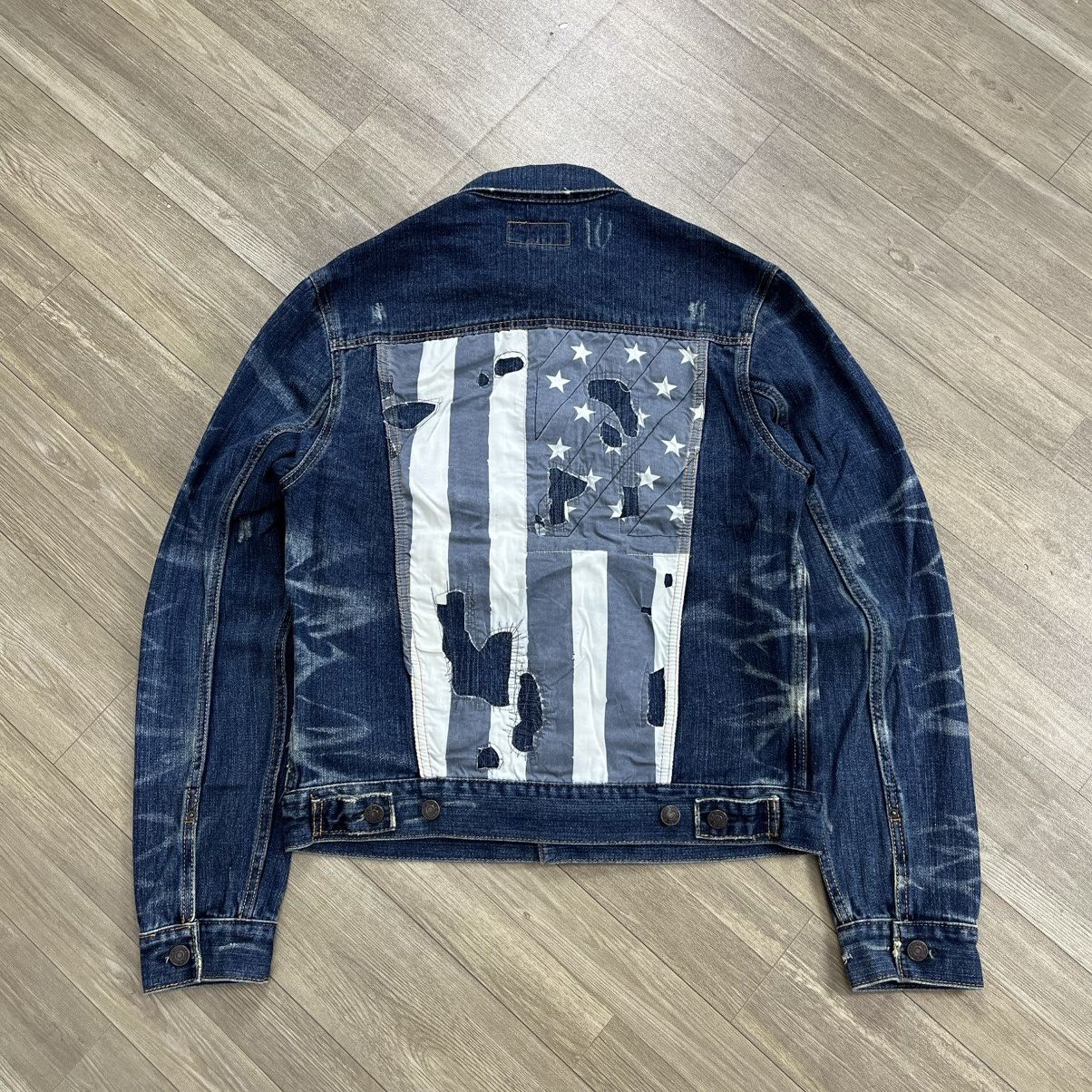Denim & Supply Ralph Lauren Denim & Supply Ralph Lauren Distressed America Denim Jacket Size US M / EU 48-50 / 2 - 1 Thumbnail