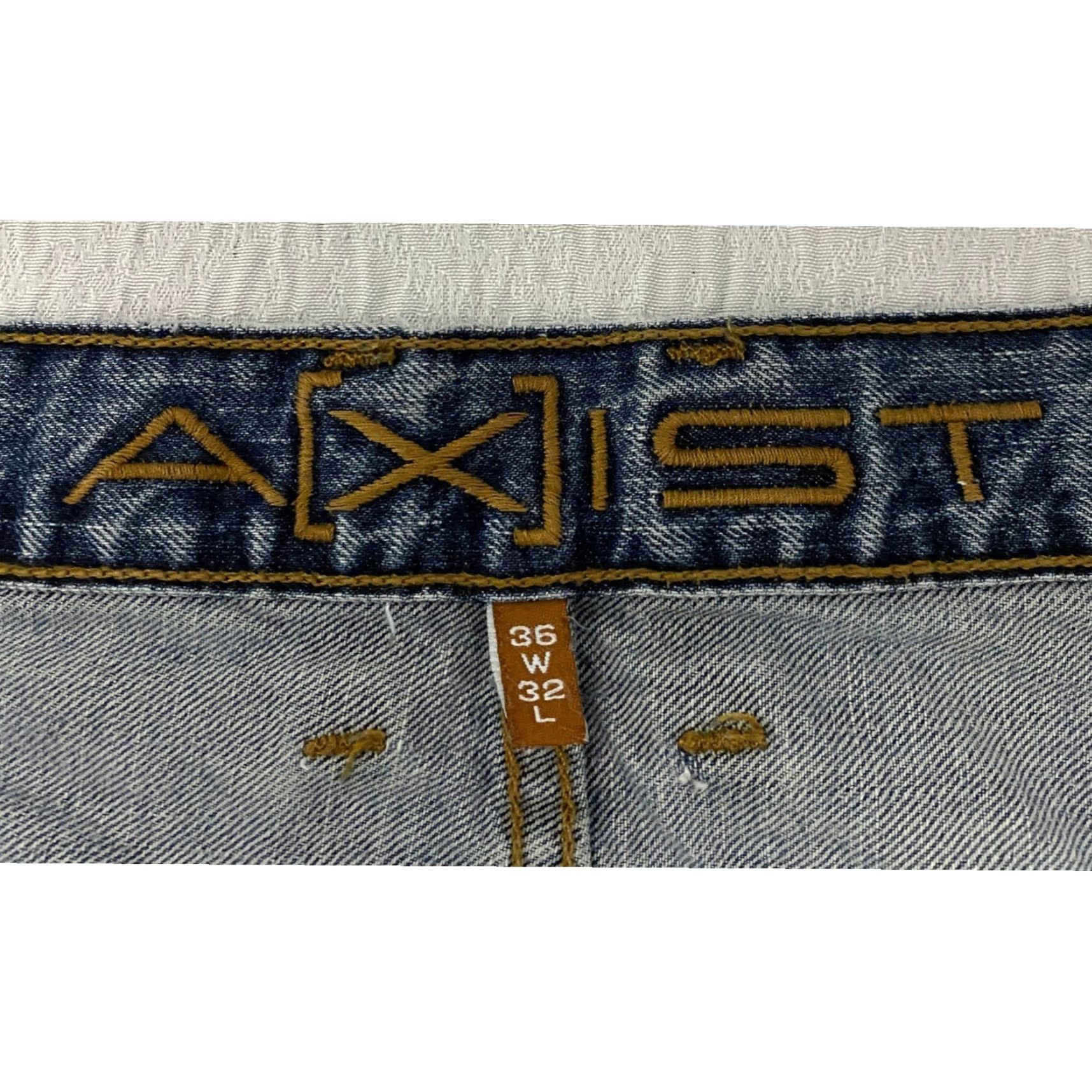 Denime Axist Jeans Mens Jeans Straight Blue Denim 36x32 Relaxed Cotton Denim 5-Pocket Classic Casual Pants Shoes? Size US 36 / EU 52 - 5 Thumbnail