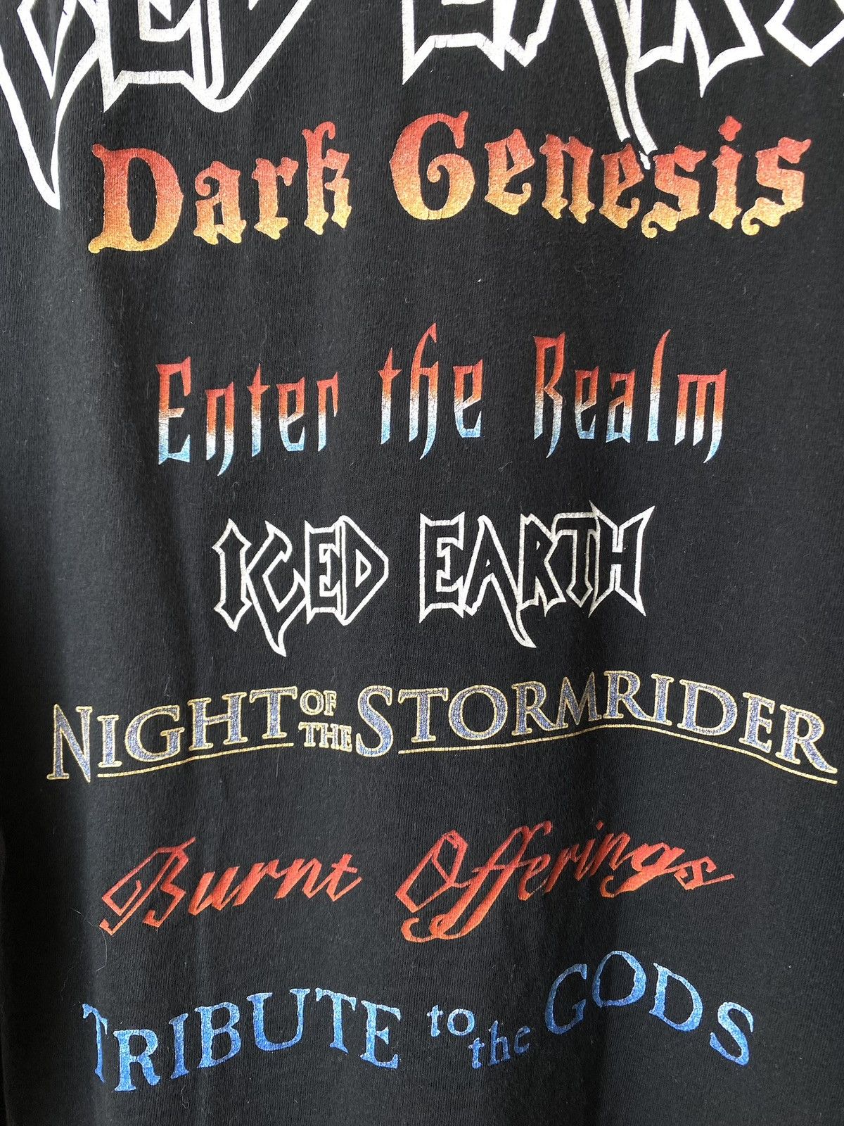 Band Tees 90s Rare! Vintage Iced Earth Dark Genesis Longsleeve T Shirt Size US XL / EU 56 / 4 - 11 Thumbnail