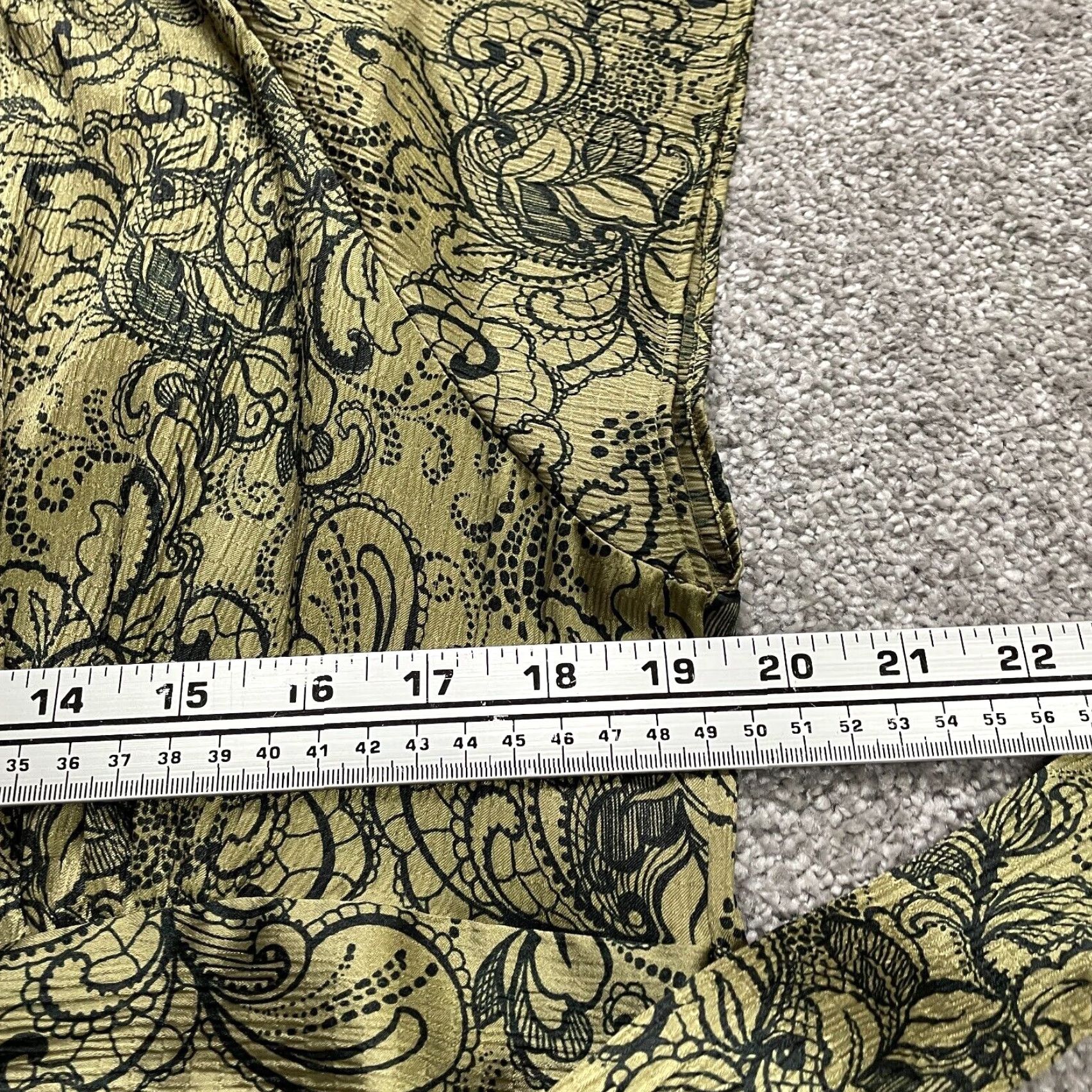 Apt. 9 VINTAGE Apt. 9 Floral Tie-Wront Belted Shirt Dress Midi Cap Sleeve Black Gold Women's Large Shirt Dress 90s Mens? Size L / US 10 / IT 46 - 5 Thumbnail