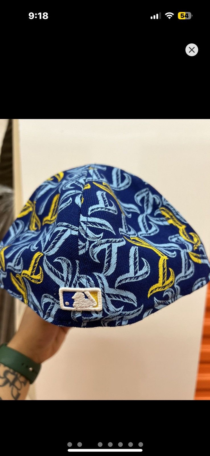 New Era ***FINAL DROP***RARE 00s TORONTO BLUE JAYS AOP FITTED 75/8 Size ONE SIZE - 3 Thumbnail