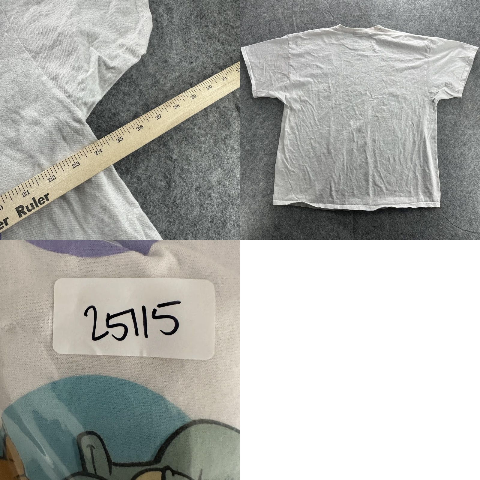 Nickelodeon VINTAGE SpongeBob SquarePants Squidward T-Shirt Mens 2XL White Cartoon Nickelodeon Crew Neck Short Sleeve Casual Size US XXL / EU 58 / 5 - 8 Thumbnail