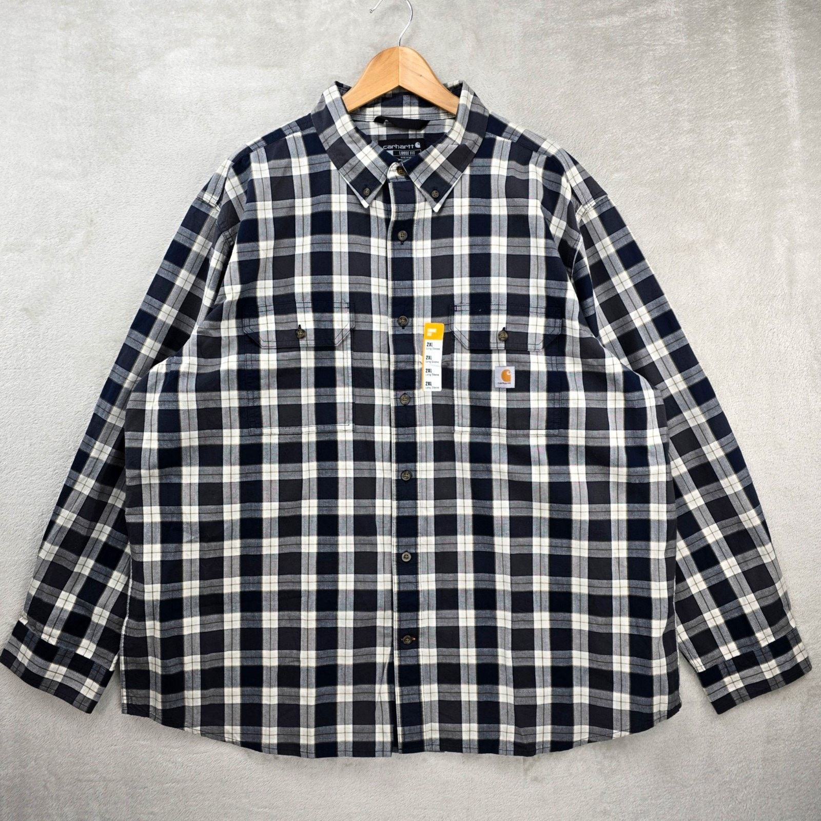 Carhartt Carhartt Loose Fit Long Sleeve Button-Up Shirt Men XXL Plaid Size US XXL / EU 58 / 5 - 1 Thumbnail