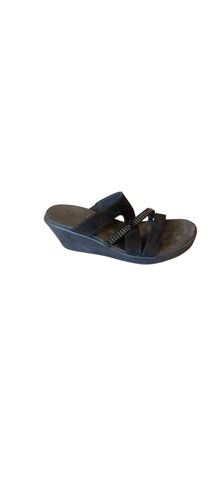 SKECHERS Skecher Luxe Foam Women’s Sandals Size 10 Black Size US 10 / IT 40 - 2 Thumbnail