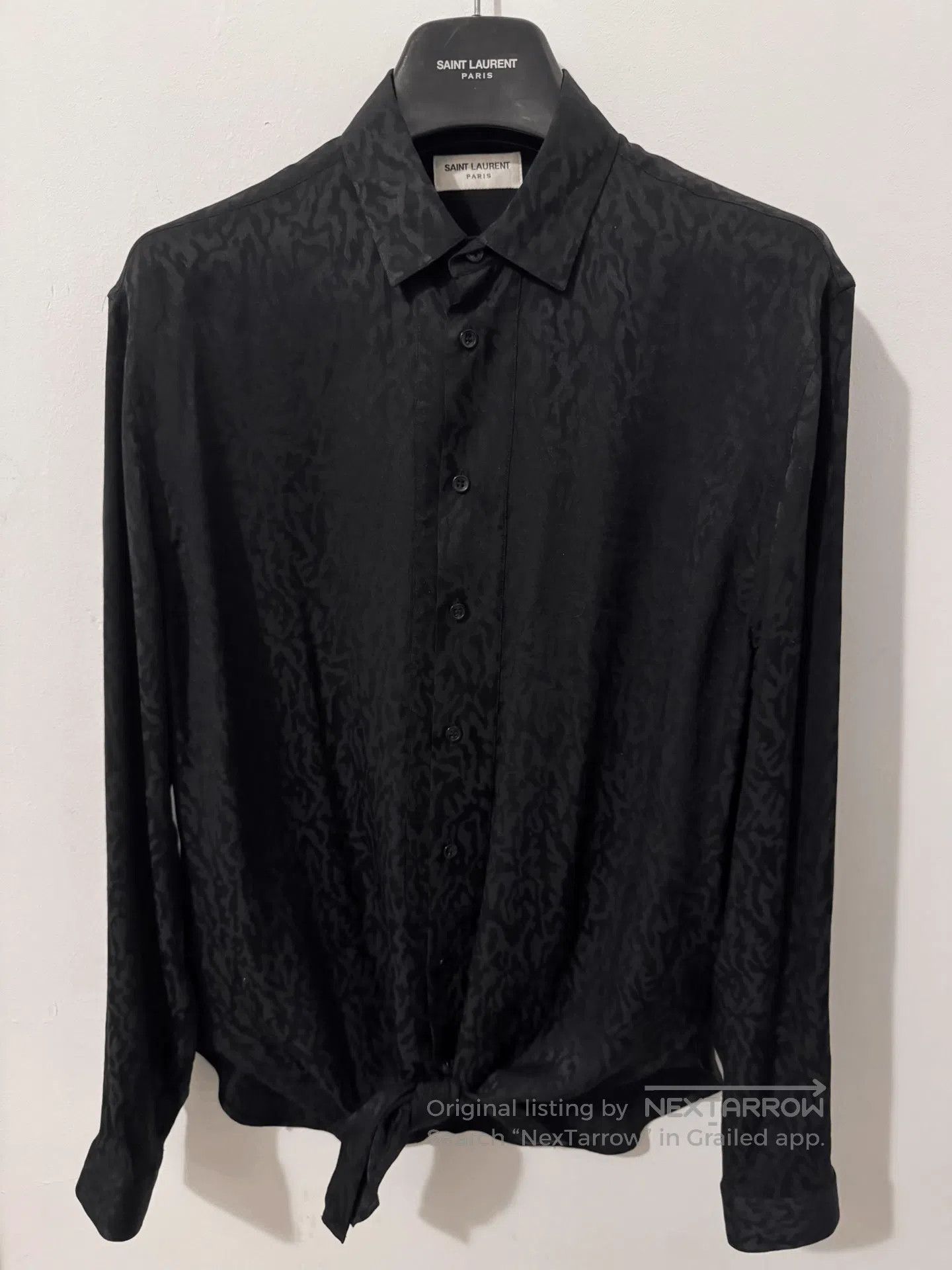 Saint Laurent Paris Saint Laurent 20FW Silk Thorn Shirt. Size US M / EU 48-50 / 2 - 3 Thumbnail