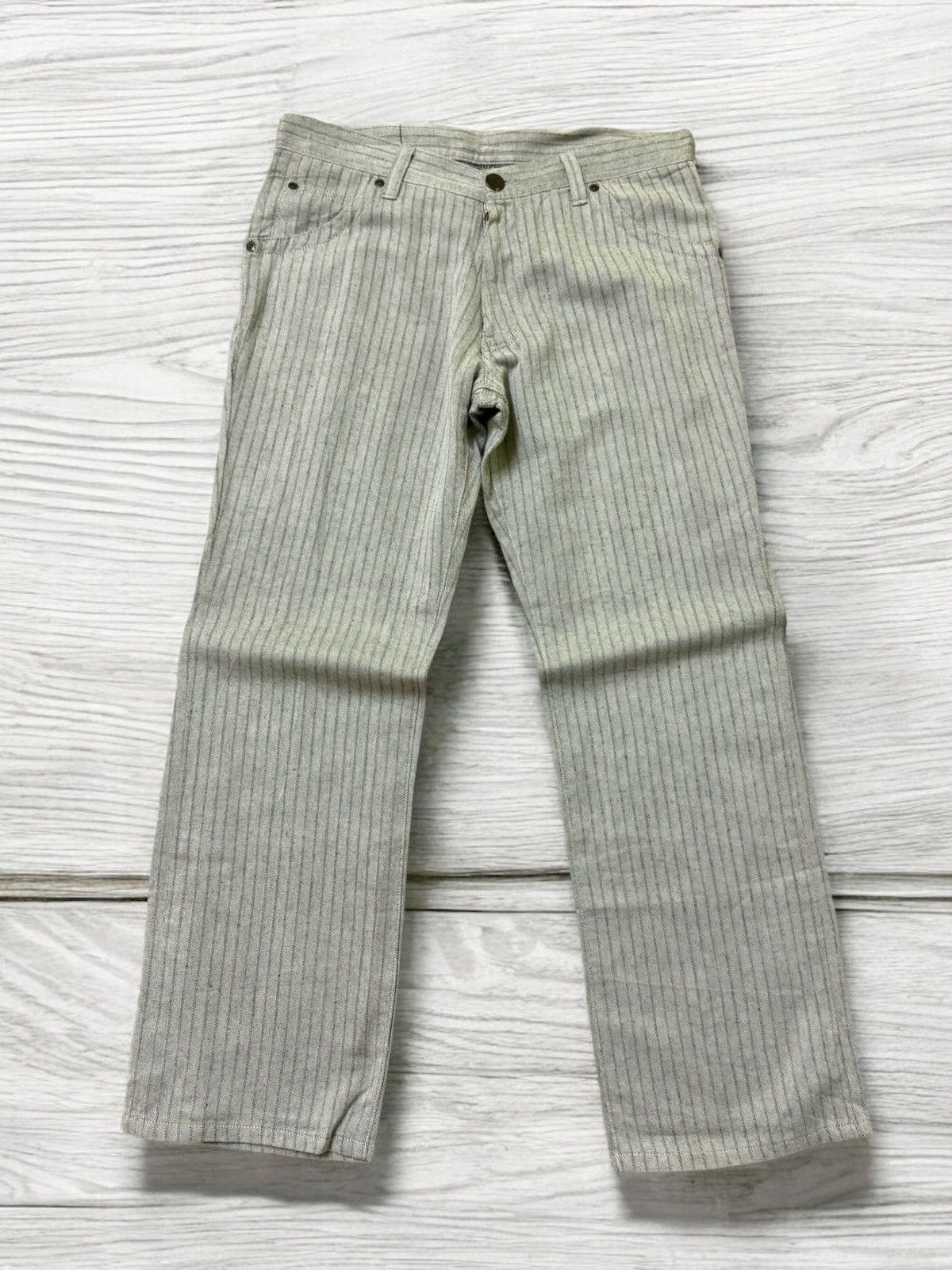 Japanese Brand × Matsuda × Vintage Vintage MONSIEUR NICOLE Hickory Pinstriped Pant Size US 32 / EU 48 - 2 Thumbnail