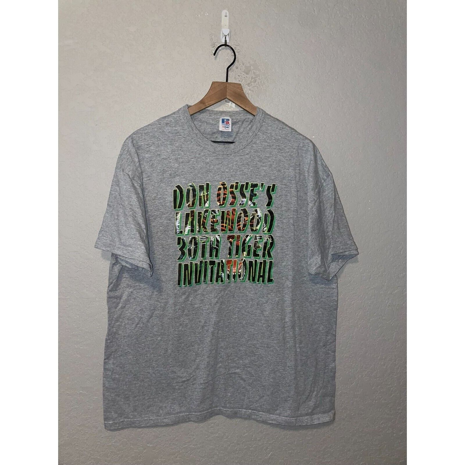 Russell Athletic Vintage Don Osses Lakewood Shirt 30th Tiger Gray Tee 90s XL Size US XL / EU 56 / 4 - 1 Thumbnail