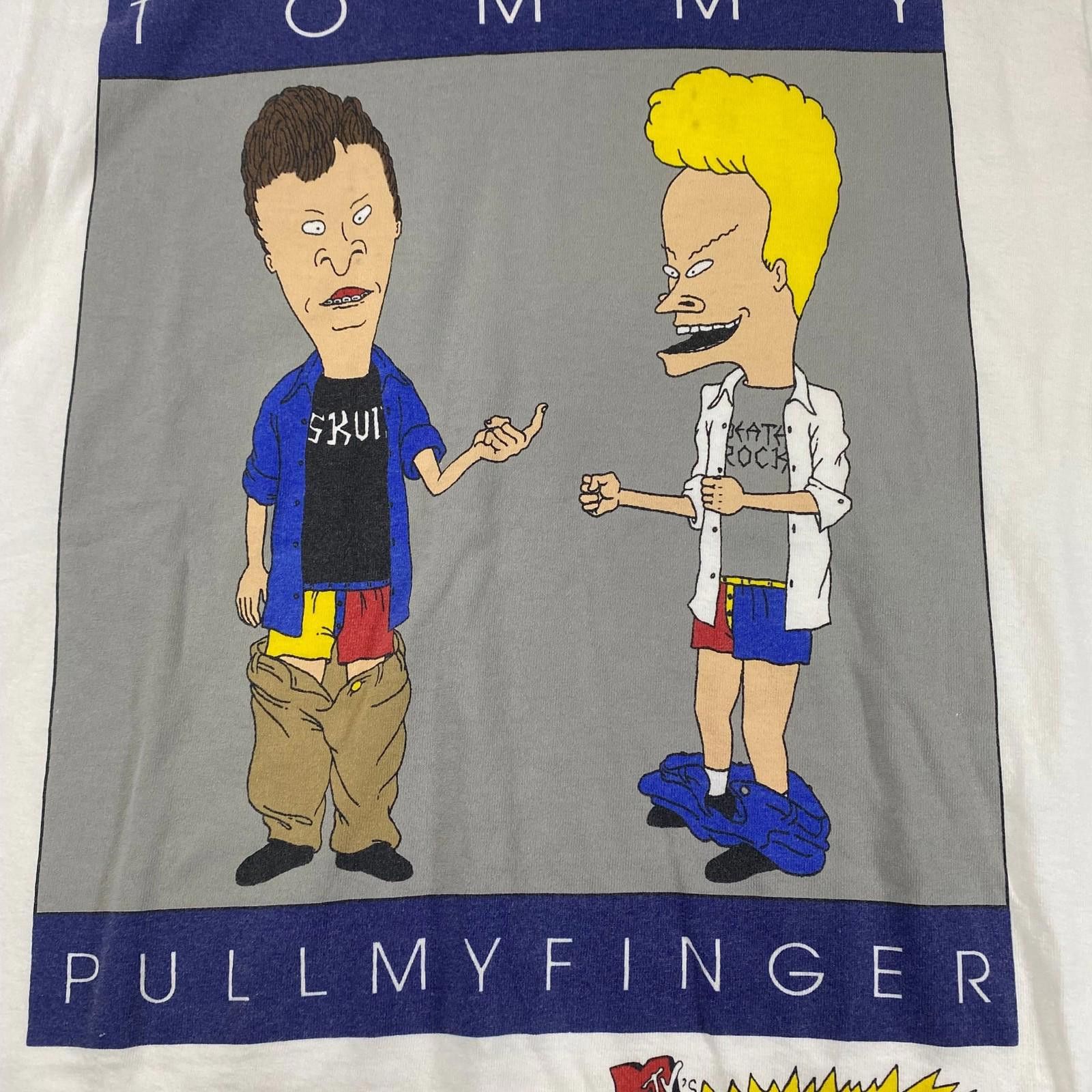 Other Vintage 1995 Beavis and Butthead Tommy Pull My Finger Shirt Size US M / EU 48-50 / 2 - 2 Thumbnail
