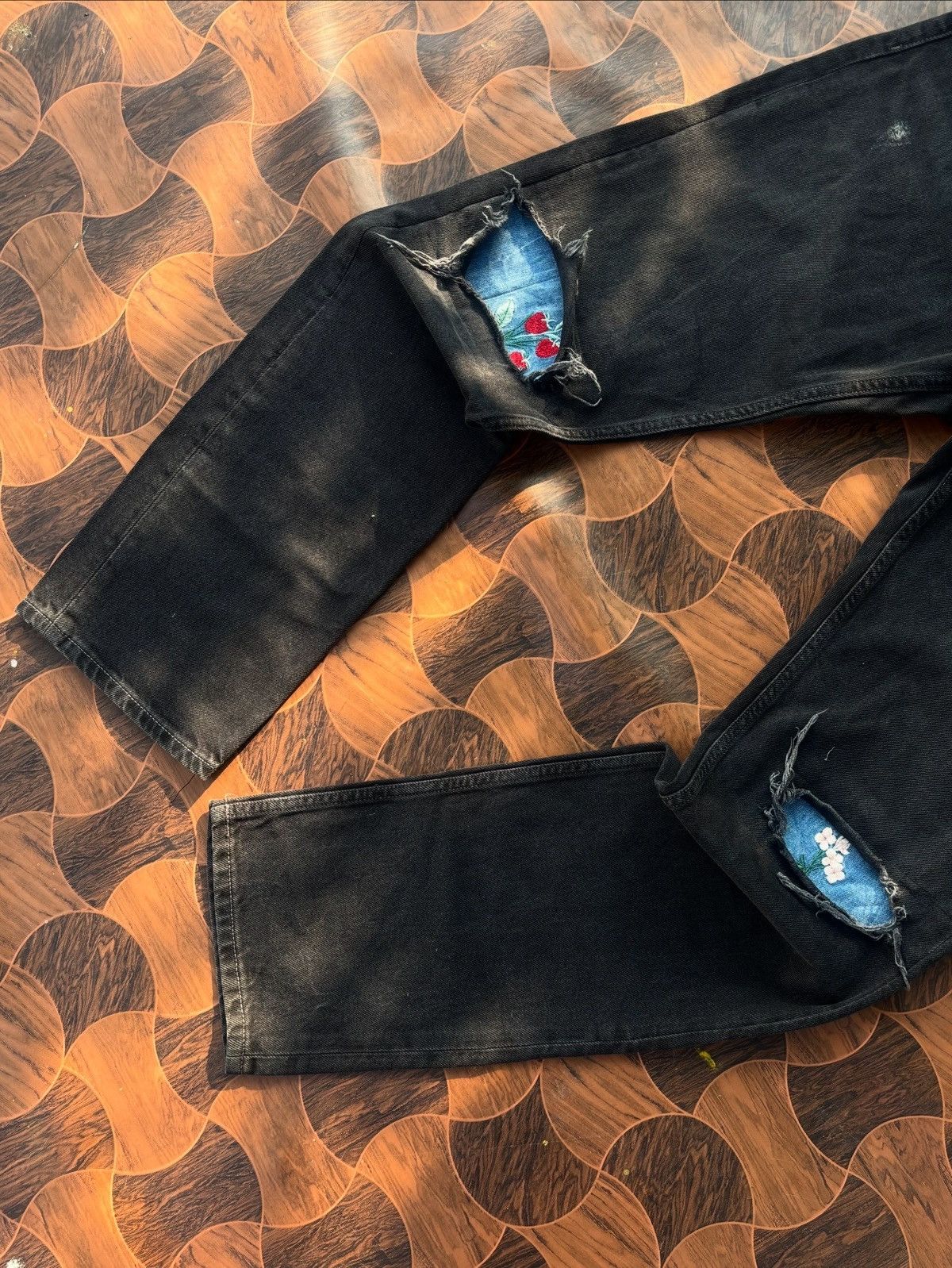Tommy Jeans Tommy Jeans Ethan Straight SENSEI / Repaired Black Denim Size US 34 / EU 50 - 4 Thumbnail