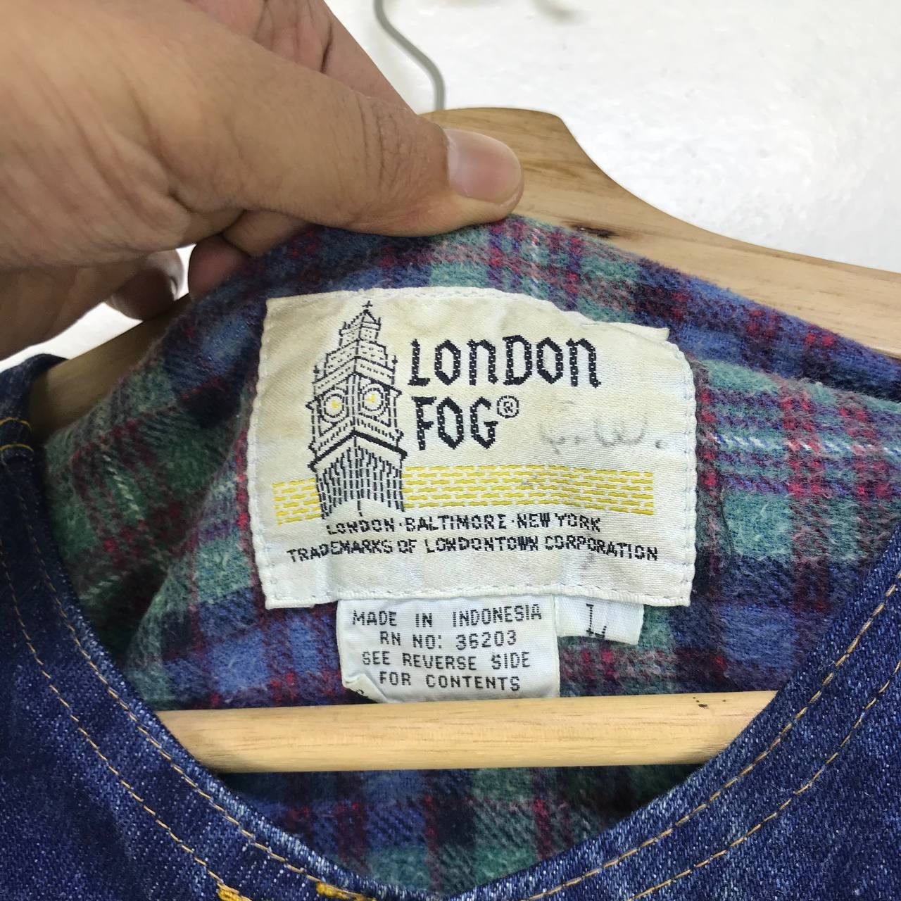 London Fog Vintage London Fog Collarless Denim Jacket Size US S / EU 44-46 / 1 - 11 Thumbnail