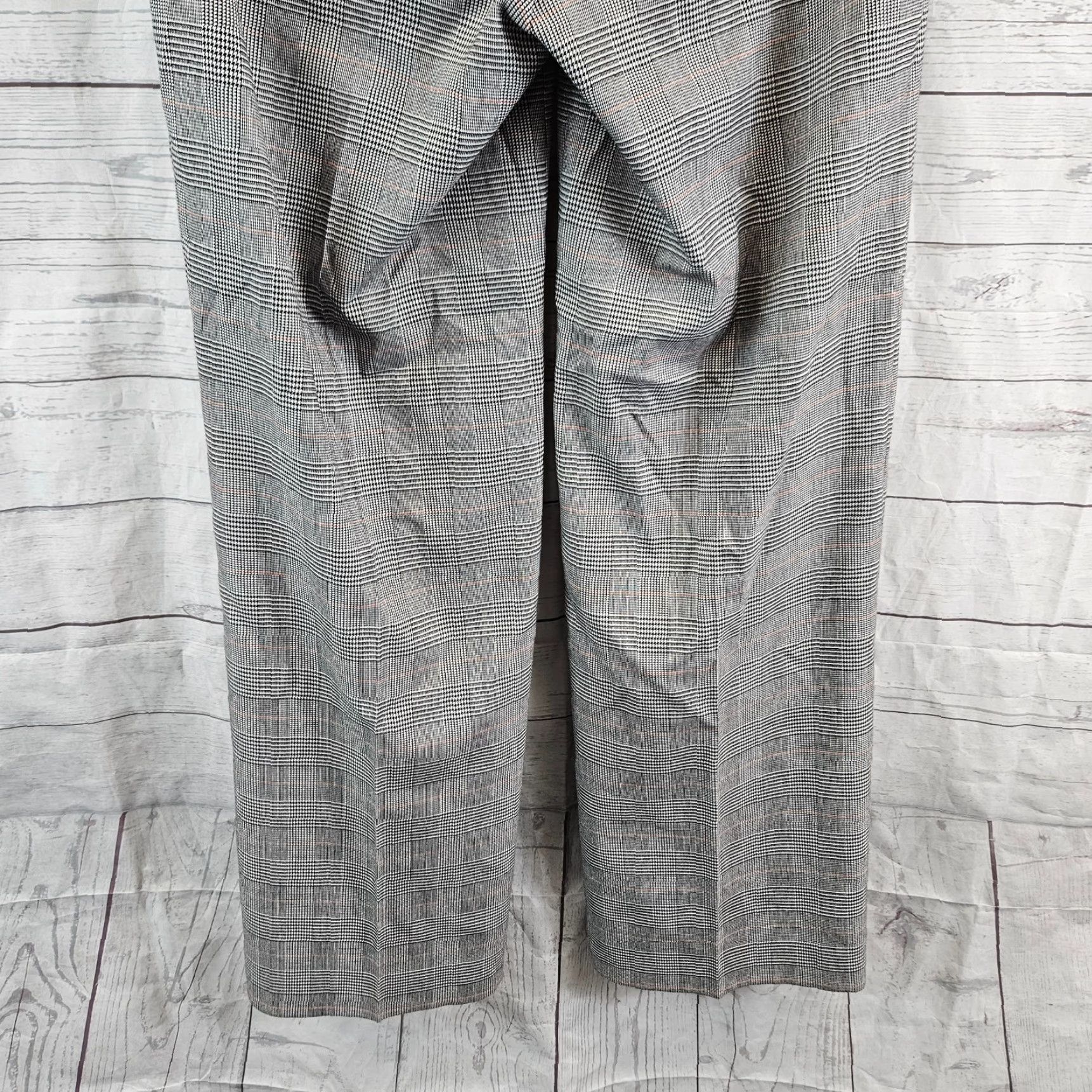 Loft Ann Taylor LOFT Womens High Waist Trouser Sz 4 Black White Plaid Size 27" / US 4 / IT 40 - 5 Thumbnail